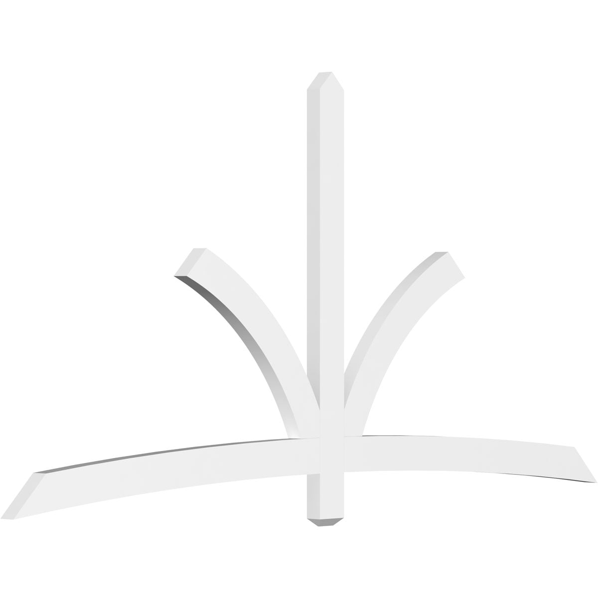 Ekena Millwork GBP096X48X0204DAV00 Davenport White PVC Gable bracket