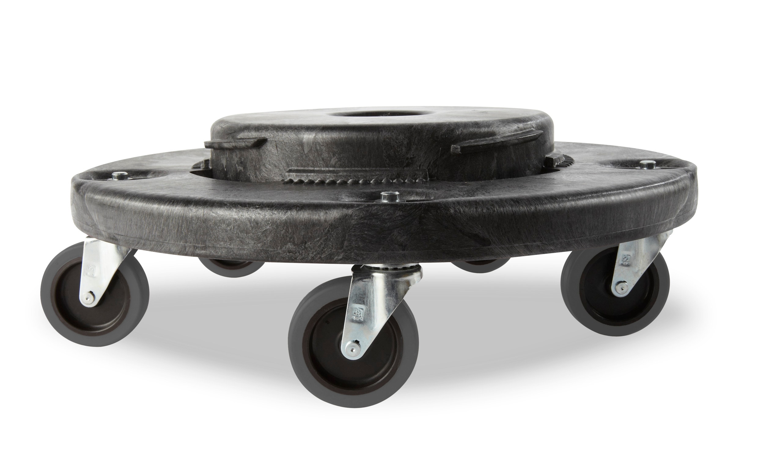 Rubbermaid Commercial Products 500-lb 4-Wheel Black Resin Dolly at