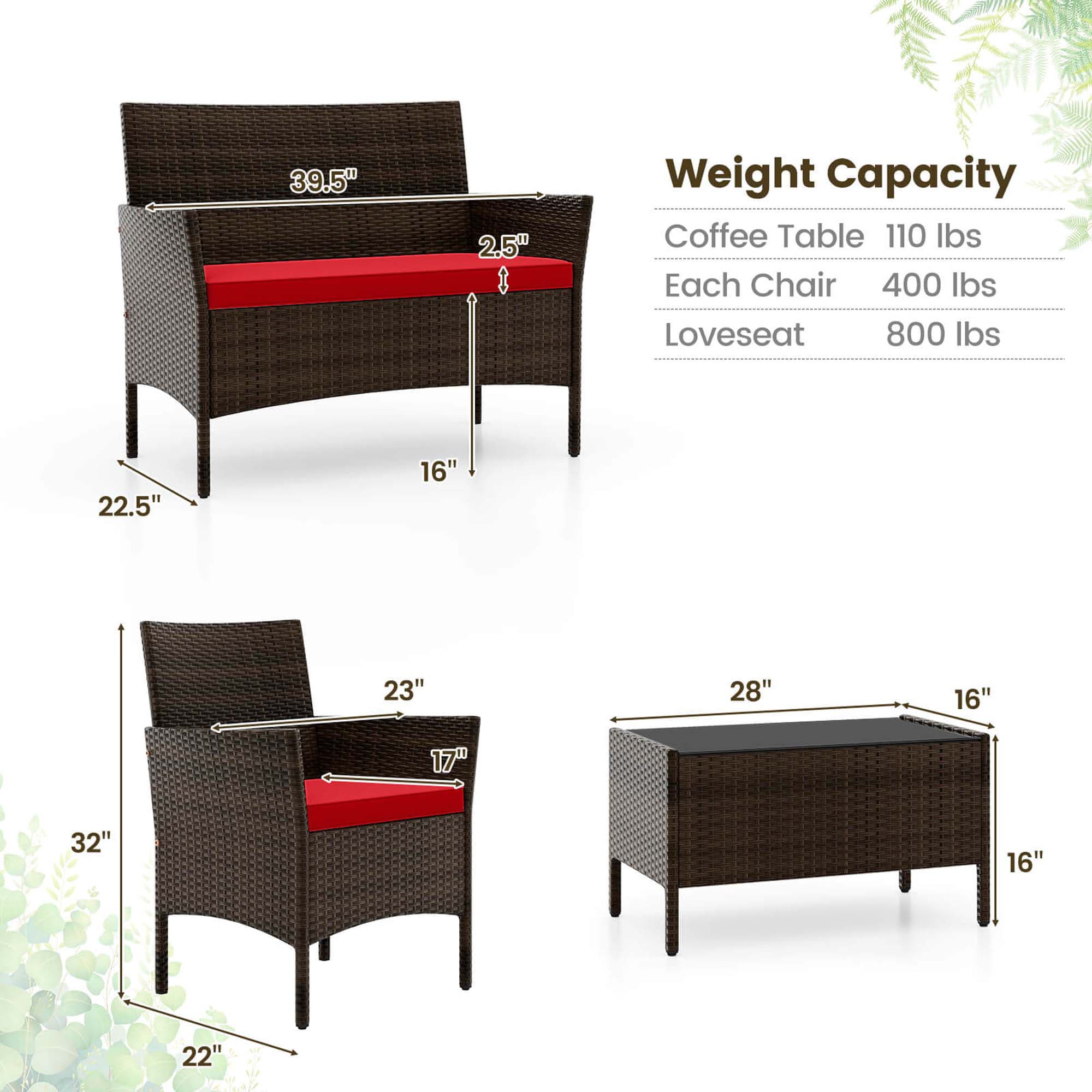 Costway HCST05100 Patio-Conversation-Sets - View #2