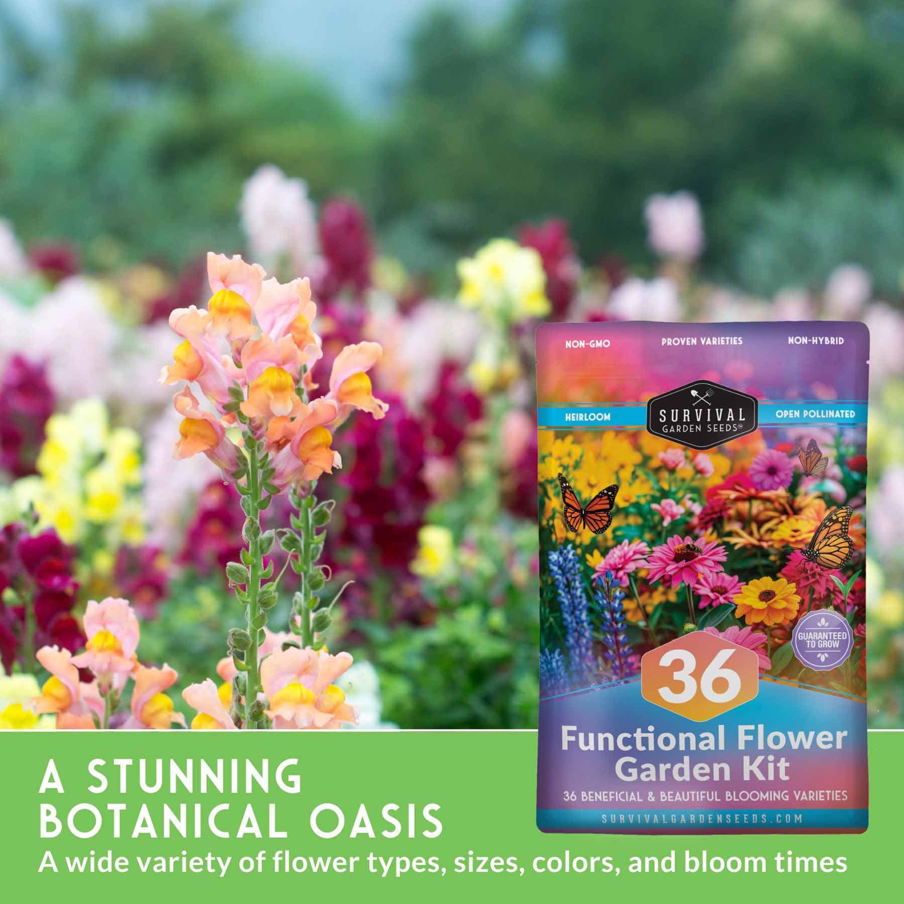 Survival Garden Seeds 36FLOWERCOLLEC Vegetable-Herb-Seeds - View #4