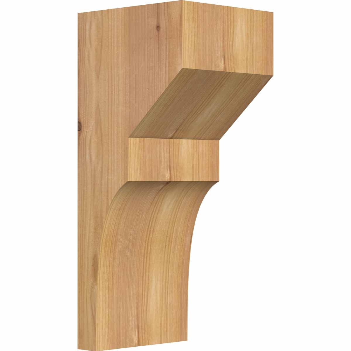 Ekena Millwork COR06X06X14MON00SWR 5.5-in x 6-in x 14-in Monterey Unfinished Western red cedar Wood Paintable/Stainable Corbel