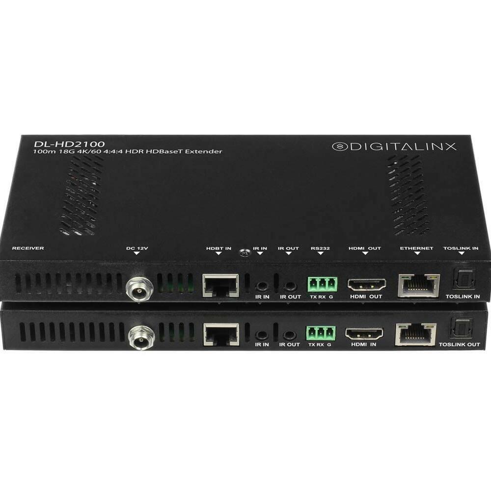  LBRTY016 Digitalinx DL-HD2100 HDMI HD Base 18G 4K60 4-4-4 HDR capable Extender Set