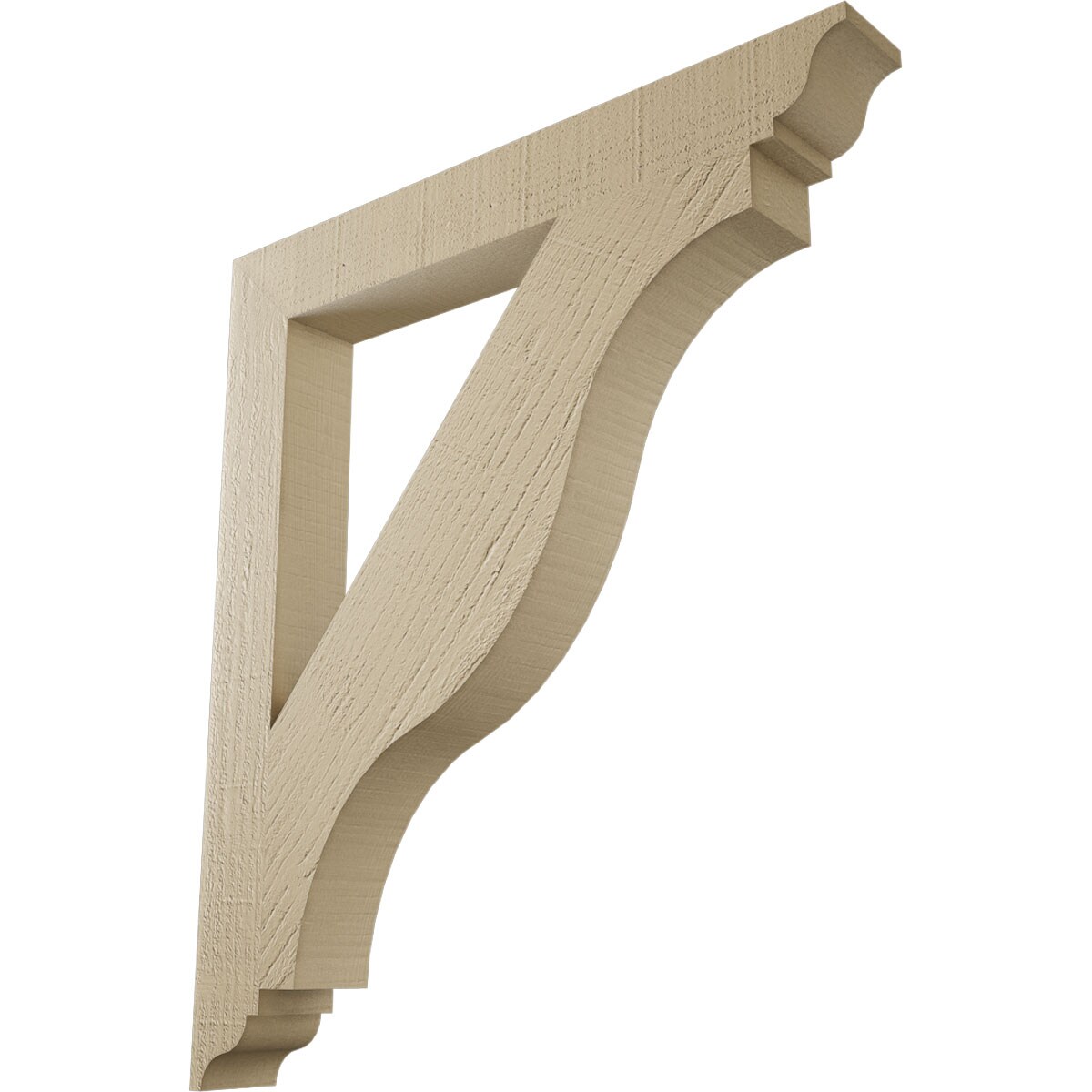 Ekena Millwork 2116776 Funston Rough Cedar Woodgrain TimberThane 3-1/2-in x 32-in x 28-in Brown Urethane Standard bracket