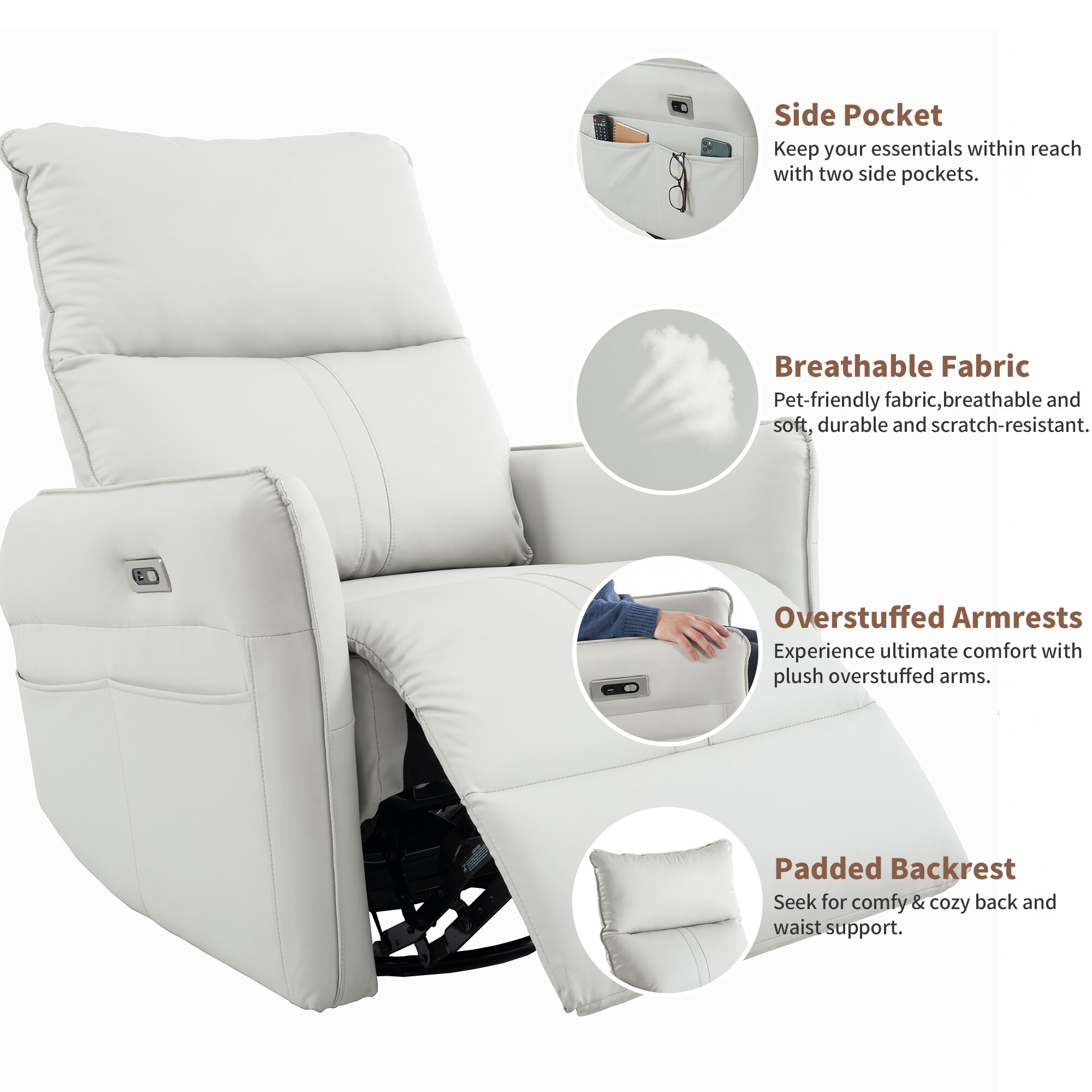 Homy Casa RE1028-10-LG recliners - View #5