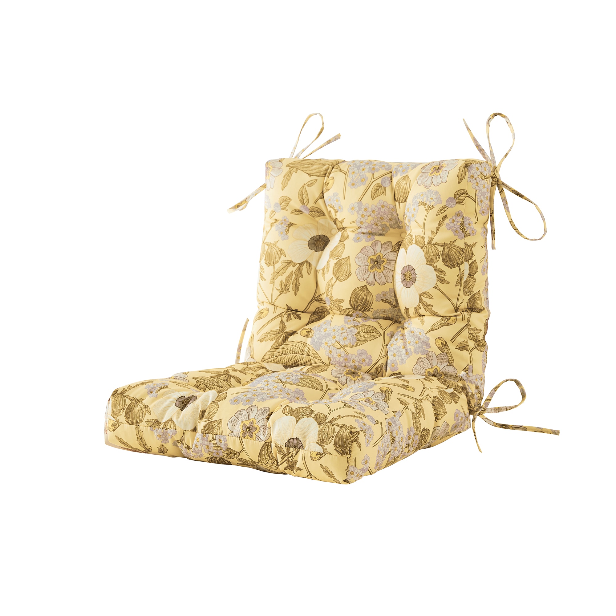 Artplan -  Outdoor Cushions Wicker Tufted Pillow with Back for Outdoor Furniture Rocking Chair Cu...