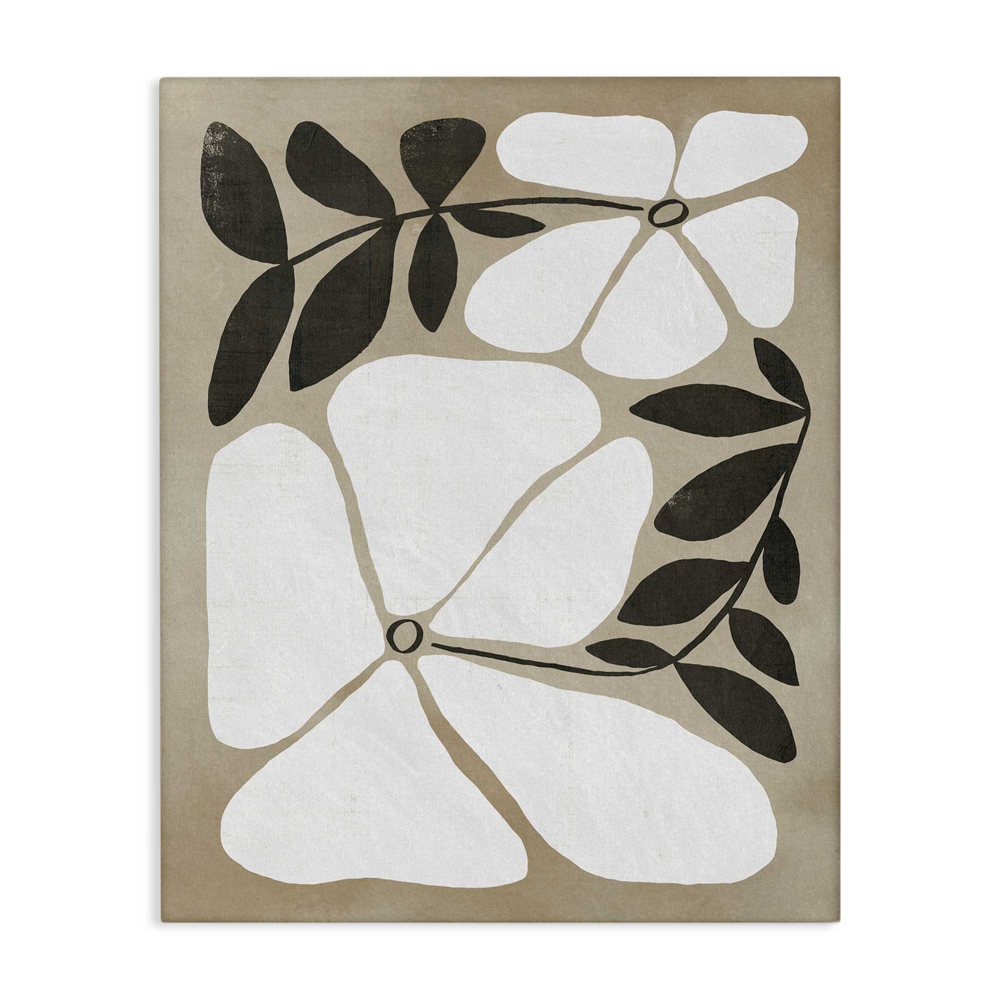 Stupell Industries BS-371-CN-16X20 Oblong Boho Flowers Canvas Wall Art By Victoria Barnes 16 x 20