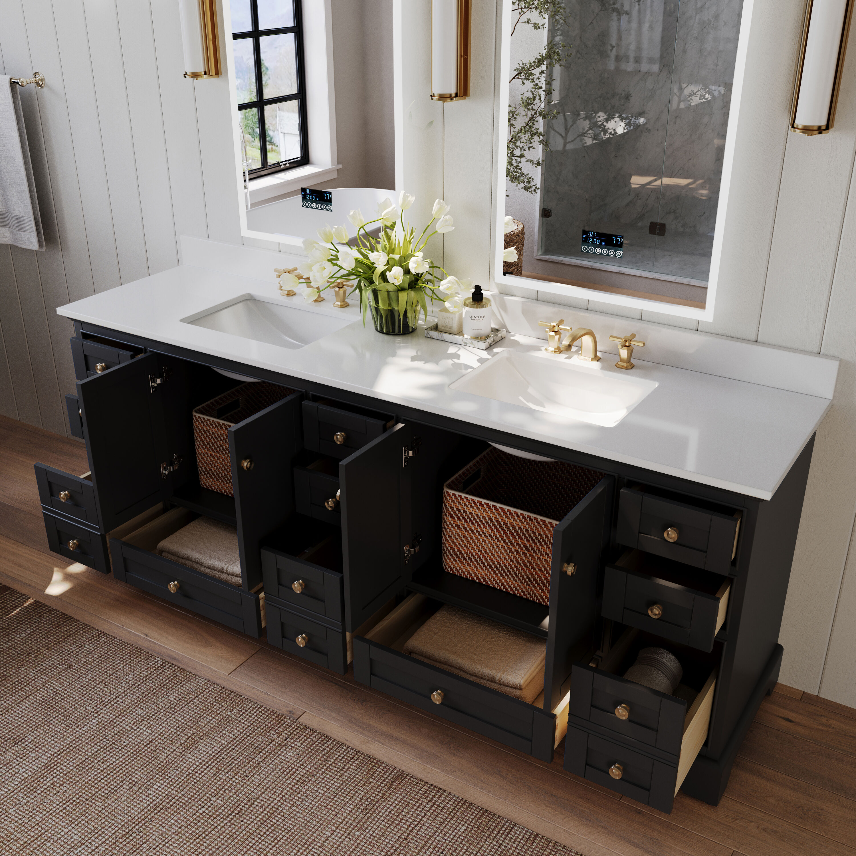 Ancerre Designs VTSAUDREY84BO-QCL-GD Bath-Vanity-Combo - View #6