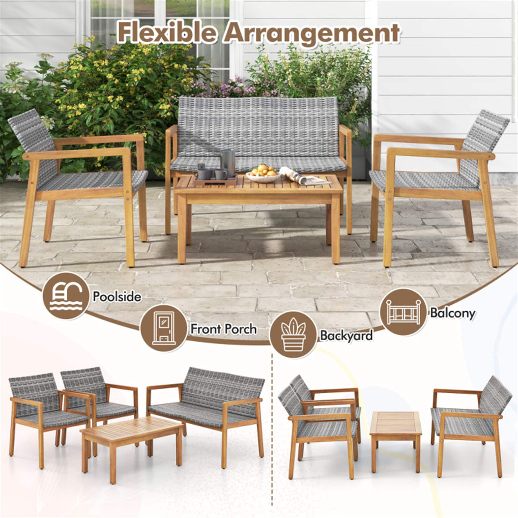 BABOOM BOM-72252WH-CO Patio-Conversation-Sets - View #10