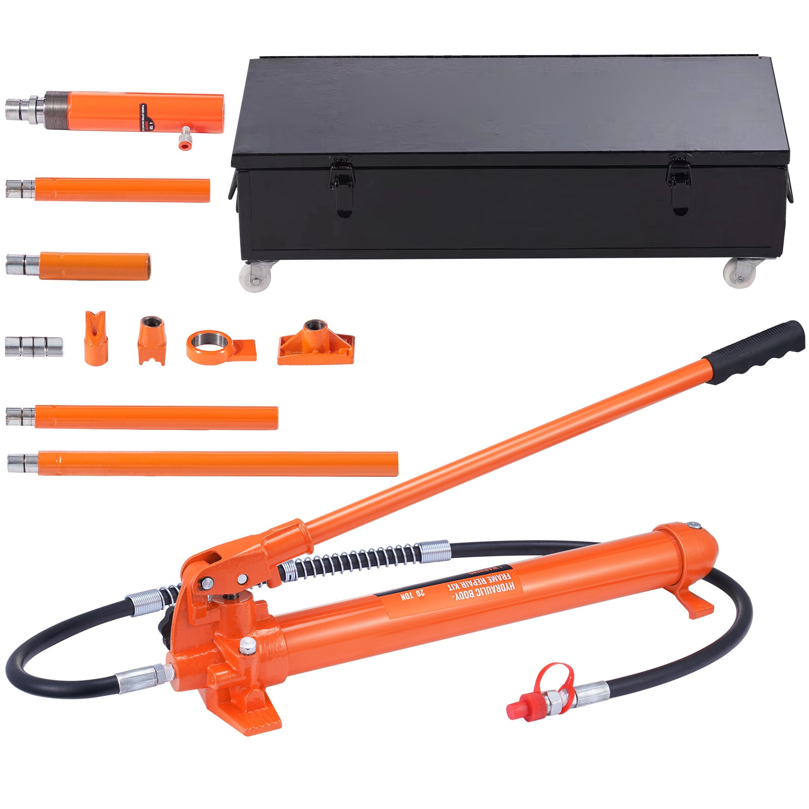 SVOPES SVOPESFLDTJHS00782V0 Orange 20-Ton Metal Hydraulic Jack kit
