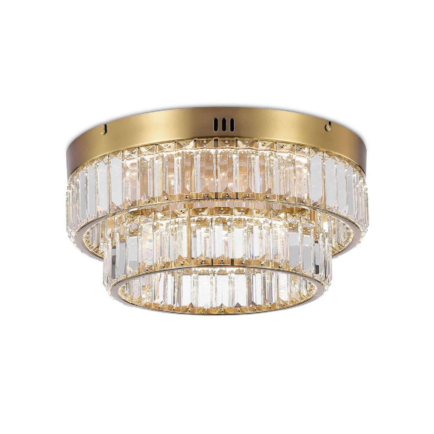 ARTCRAFT AC6725BB Stella collection 1-Light Brushed Brass LED Flush Mount Light