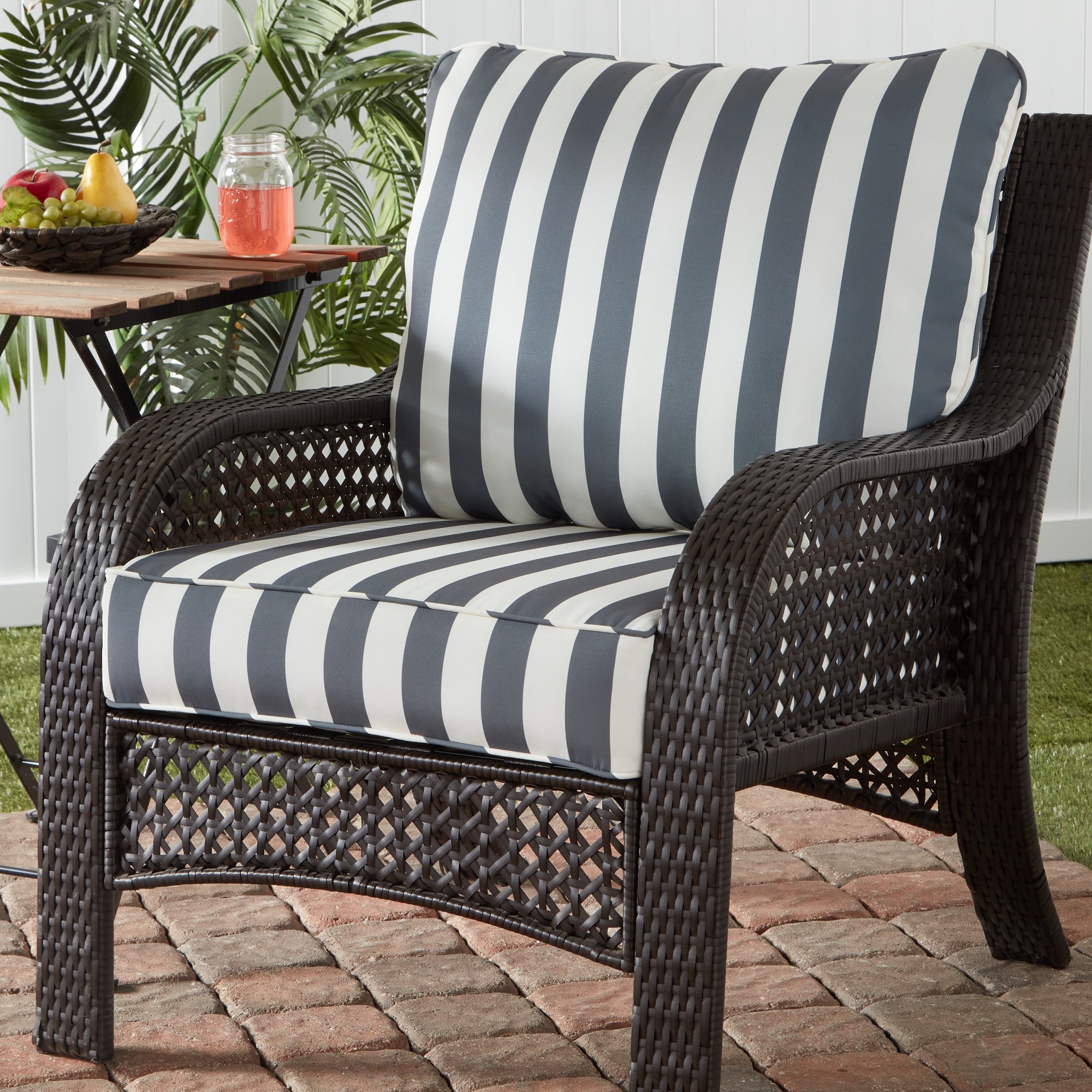 Greendale Home Fashions OC7820-CANOPY-GRAY Patio-Furniture-Cushions - View #7