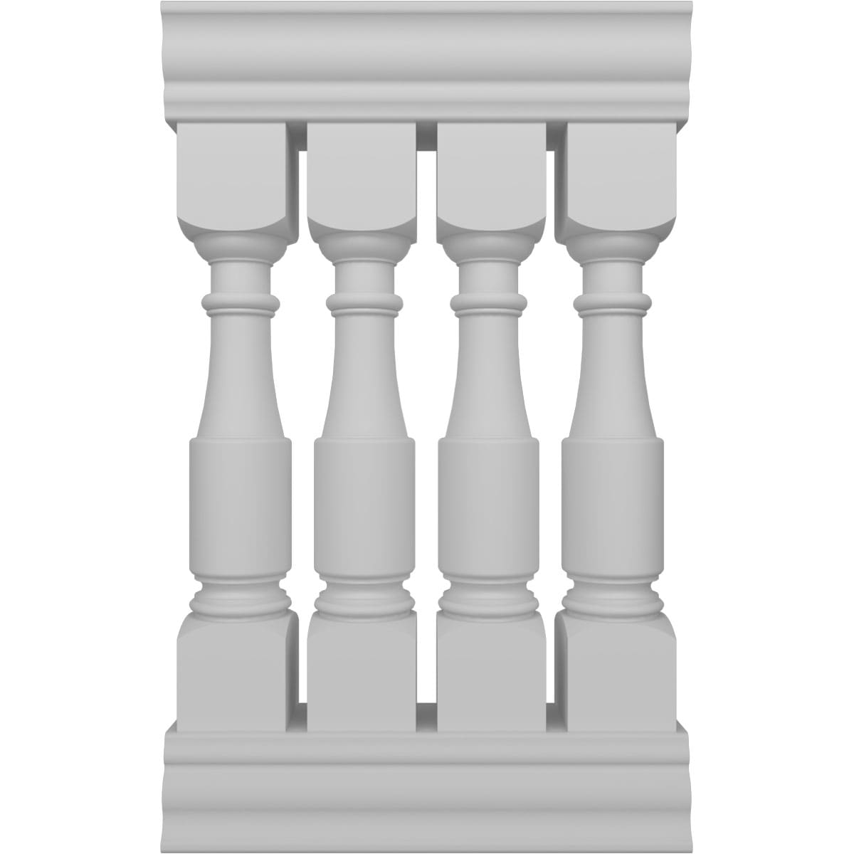 Ekena Millwork BALK42X024HMA FiberThane 2-Feet x 42-Inches Hamilton Fiberglass Deck Rail Kit