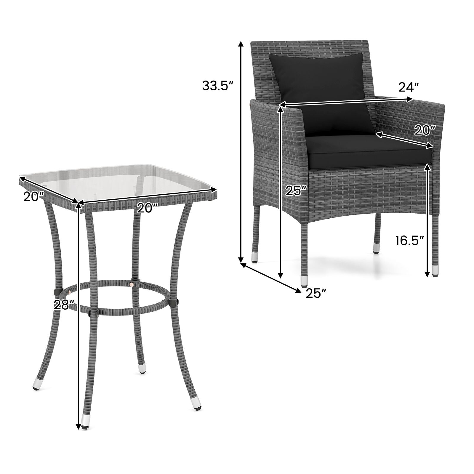Slickblue D-CO-KD75907WH Patio-Conversation-Sets - View #4