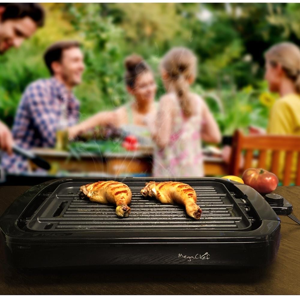MegaChef 19.5-in L x 19.5-in W Non-Stick Residential in the Indoor Grills  department at