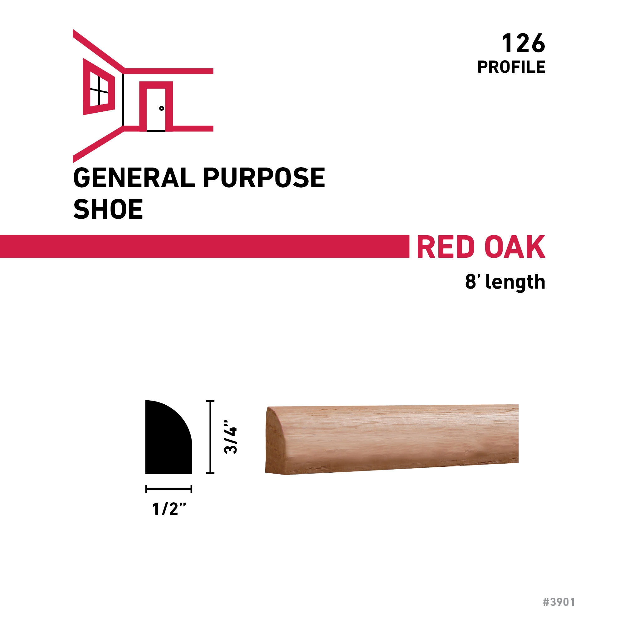 RELIABILT 126 8OAKSL Quarter-Round-Moulding - View #3