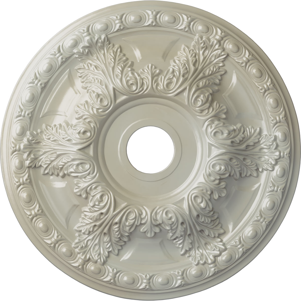Ekena Millwork CM23GAFBS Granada 23.375-in W x 23.375-in L Painted Flash Blue Polyurethane Whole Ceiling Medallion