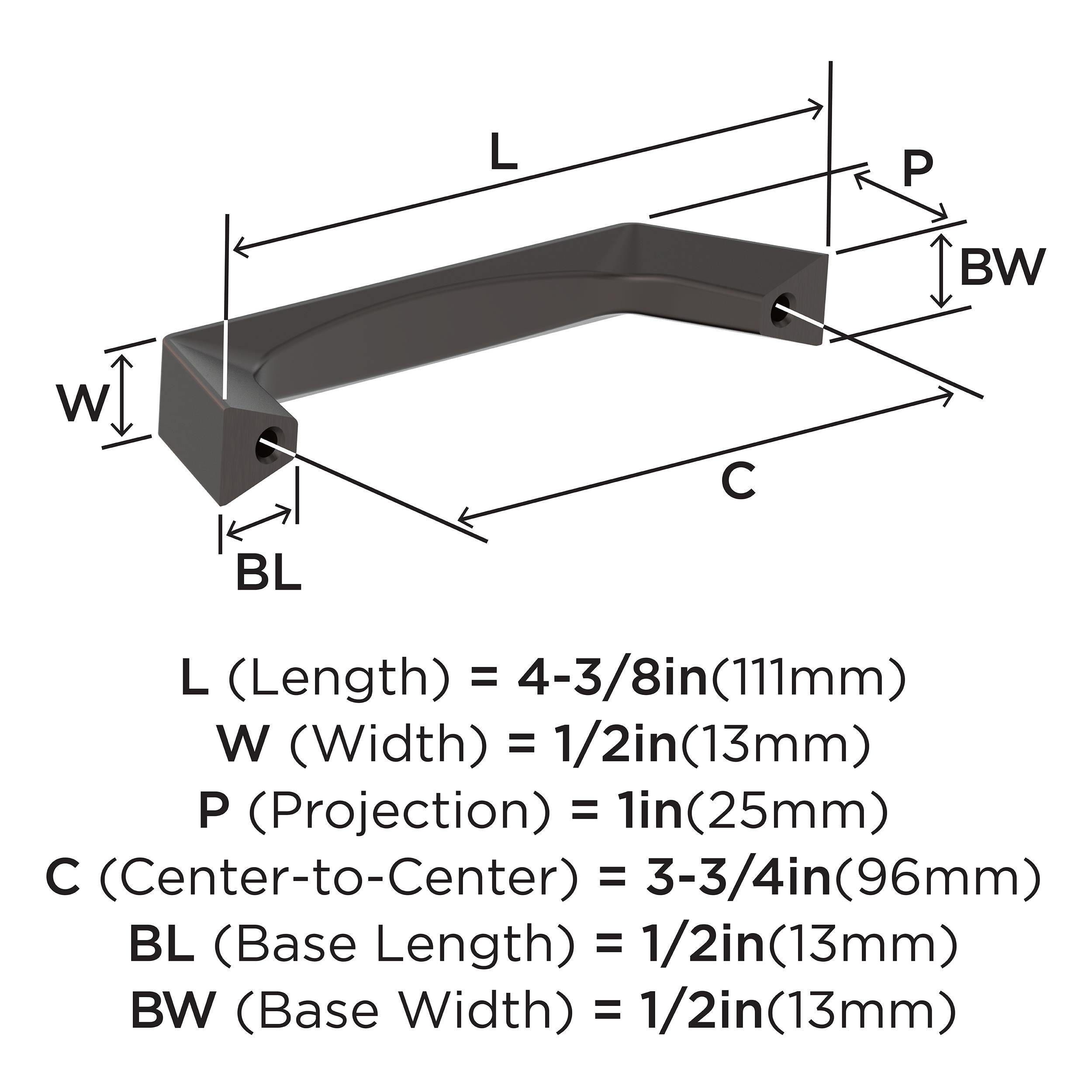 Amerock 25VMP37071ORB Cabinet-Pulls - View #4