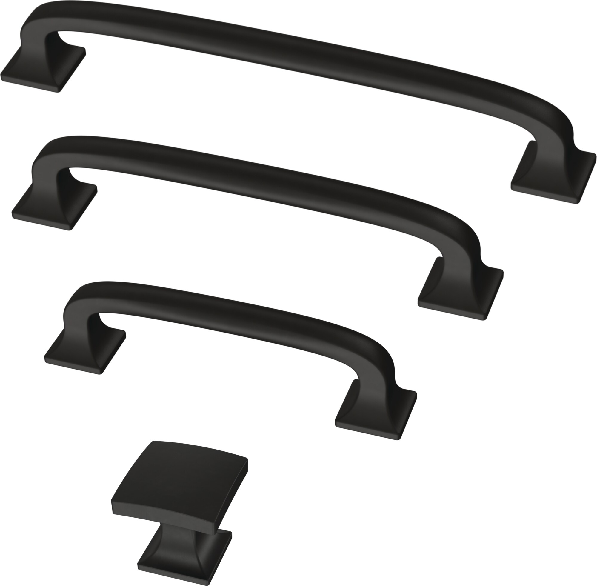 Franklin Brass Simple Modern Square 5-1/16-in Center to Center Matte Black  Rectangular Handle Drawer Pulls (10-Pack) in the Drawer Pulls department at