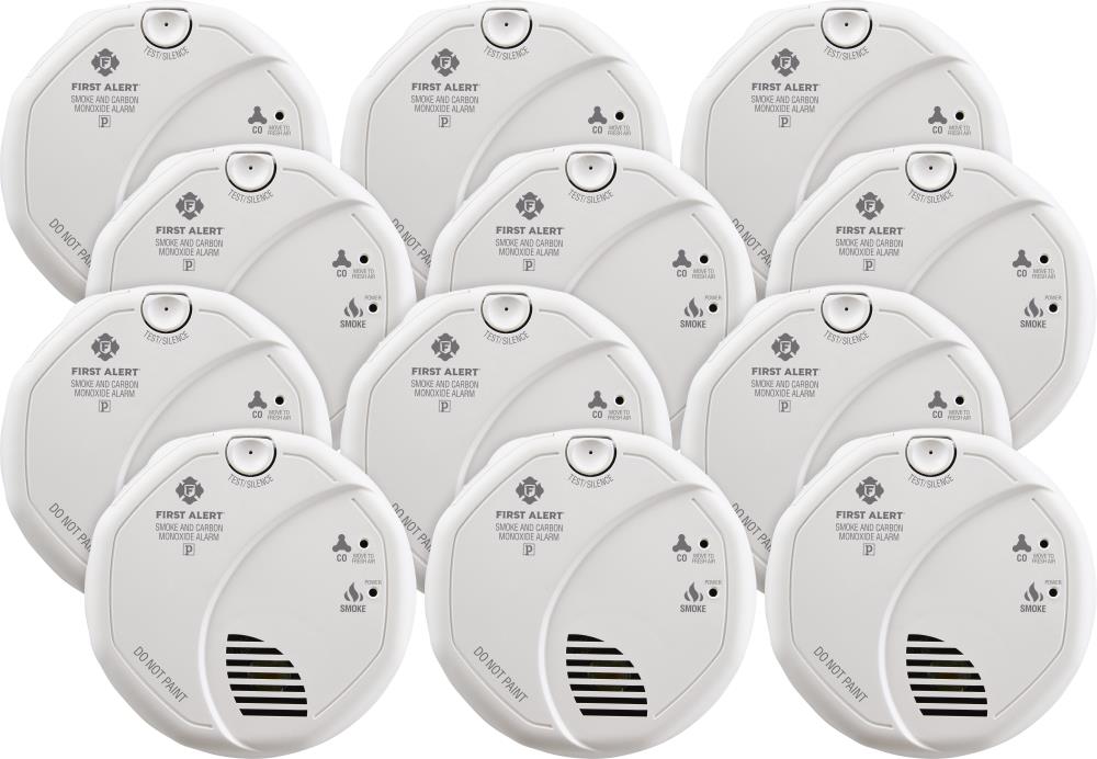 First Alert Brk 12 Pack Ac Hardwired Combination Smoke And Carbon Monoxide Detector In The 0827