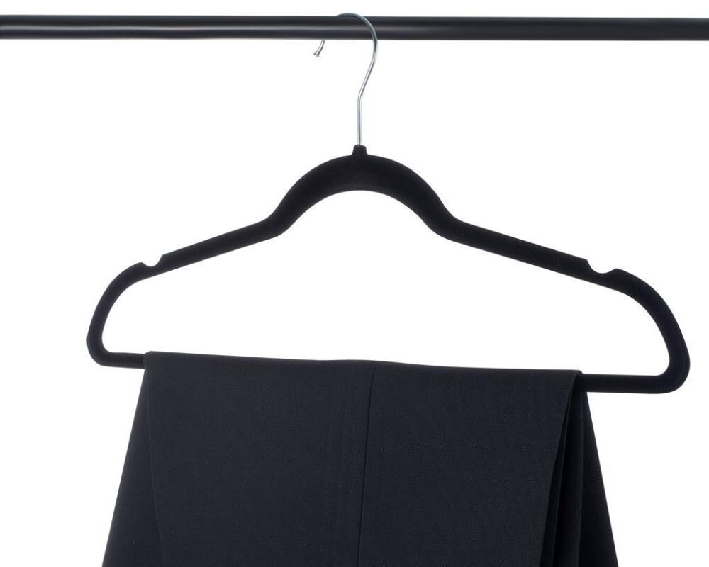 Contoured Shoulder for Shirts Clothes Coat Suit Pants Flexzion Velvet Hanger 30 Pack Gray Strong and Durable with 360 Degree Swivel Hook Non Slip Dress Hanger with Accessory Bar Space Saving 