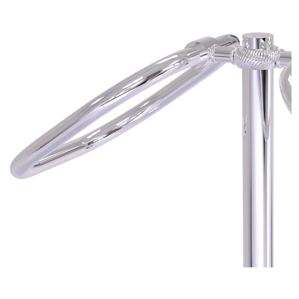 Polished Chrome Dual Ring Freestanding Towel Holder