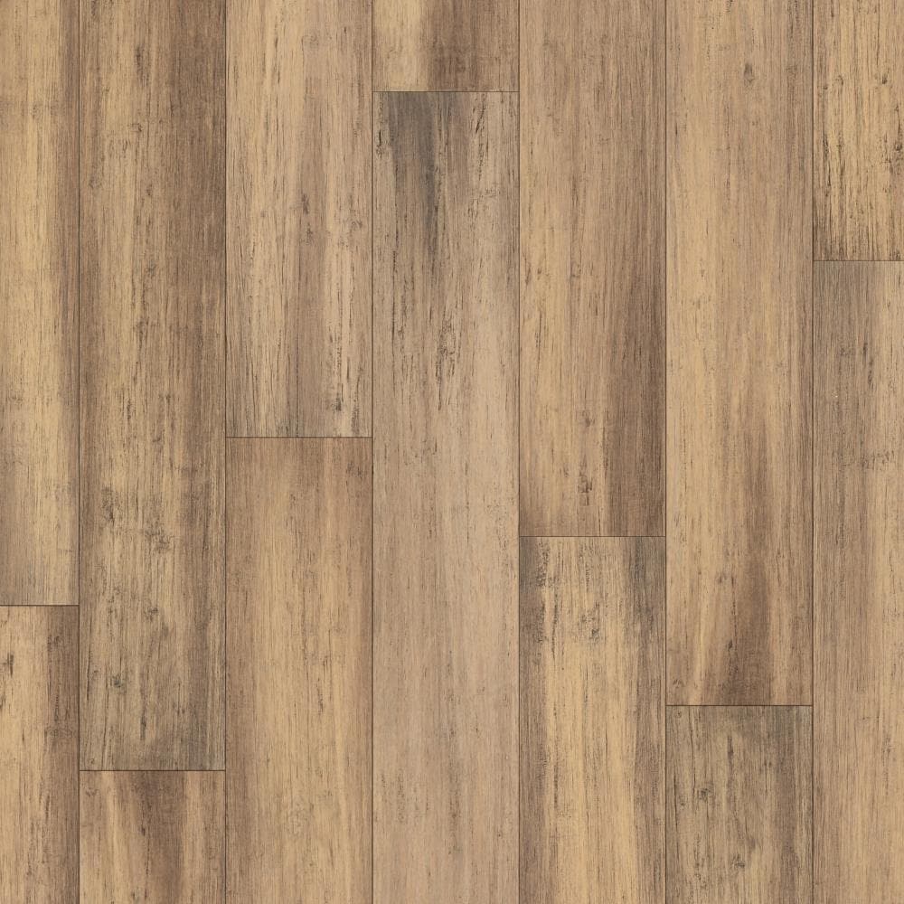 Exotic Hardwood Tigris Brown Bamboo 5 1 8 In Wide X 3 8 In Thick Handscraped Engineered Hardwood Flooring 25 61 Sq Ft In The Hardwood Flooring Department At Lowes Com