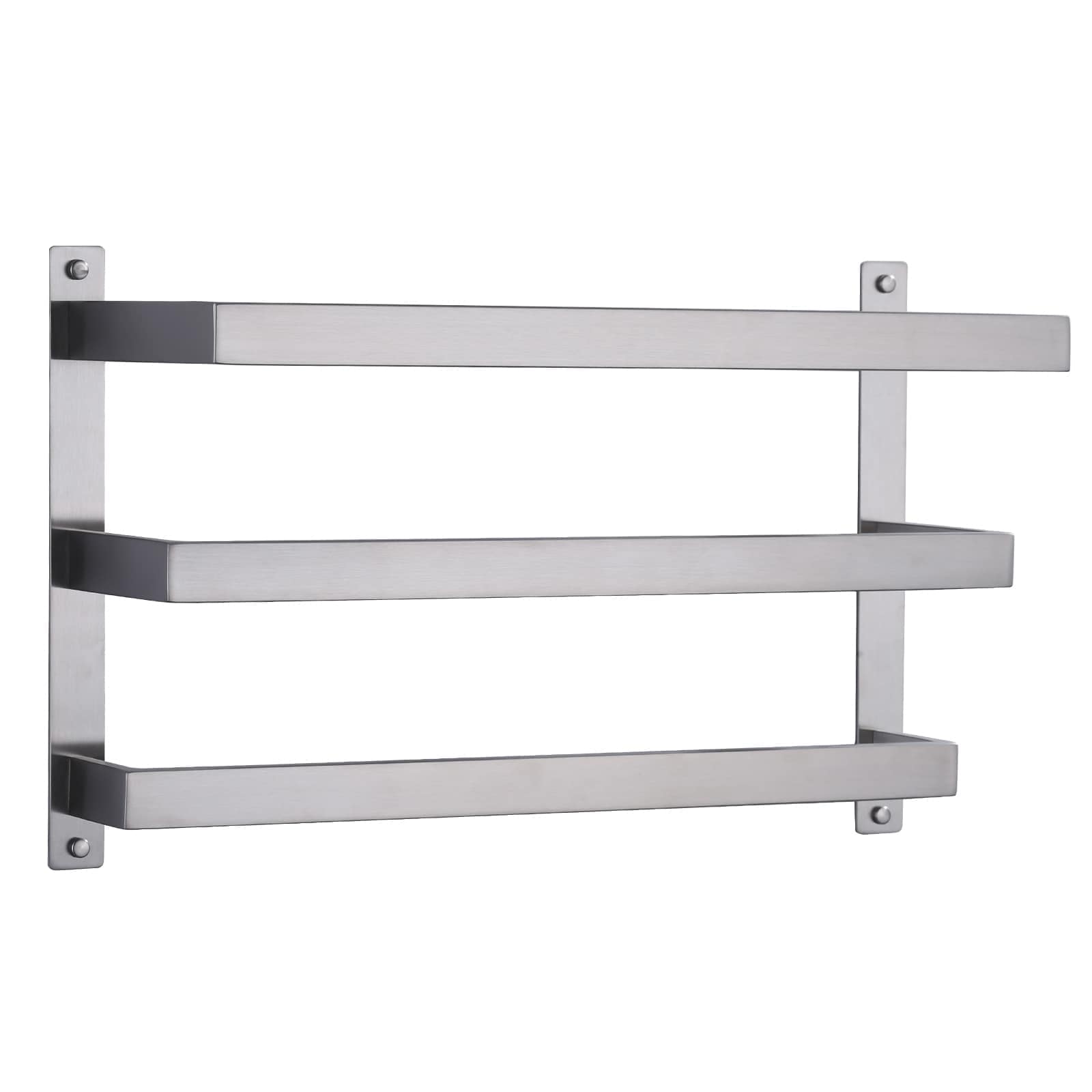 ALEASHA 20-in SUS 304 Stainless Steel Wall Mount 3-Tier Towel Rack with Concealed Mounting Hardware in Brushed Nickel