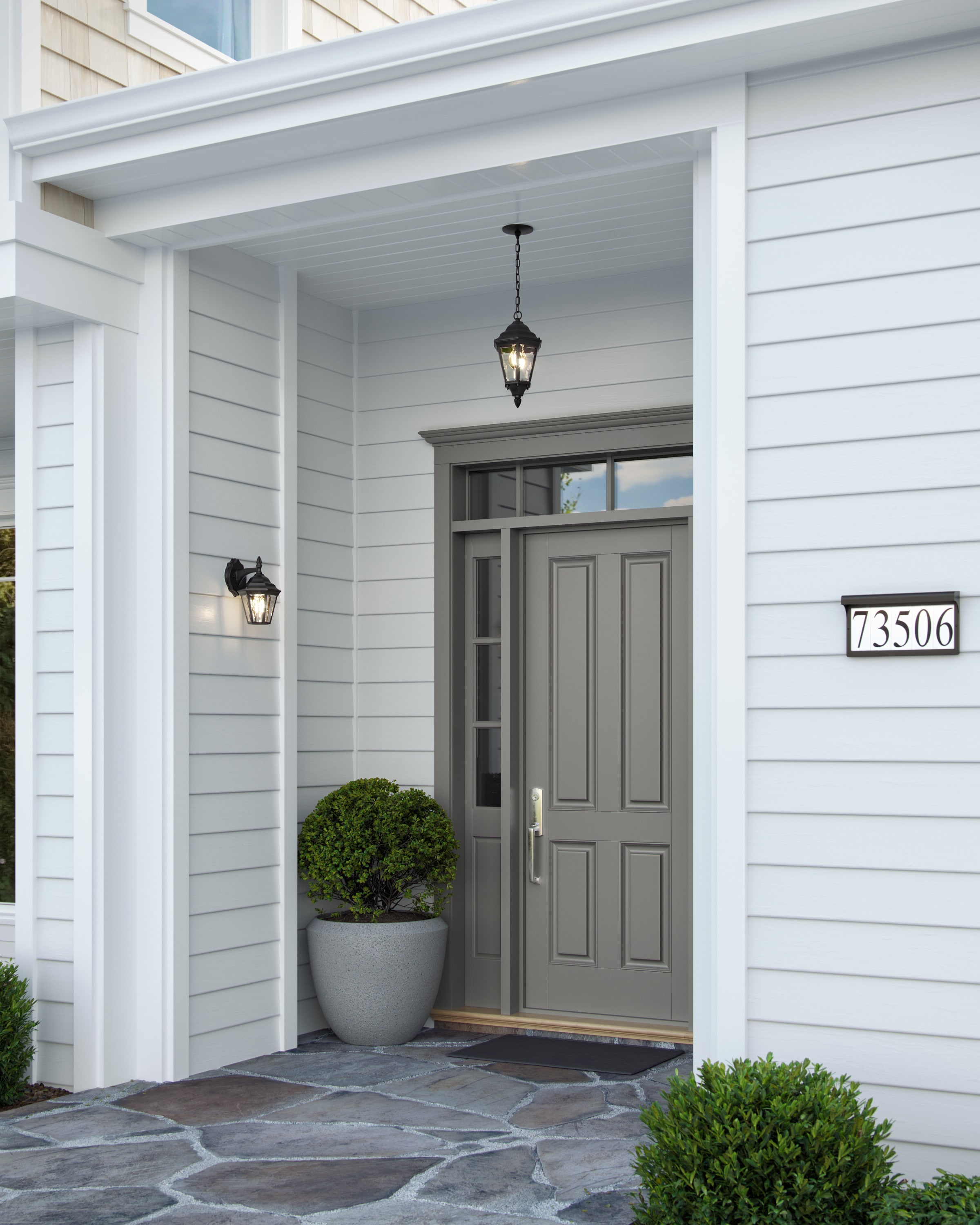 Generation Lighting 88937-12 Bakersville 1 -Light 11-in H Black Hardwired Outdoor Wall Light