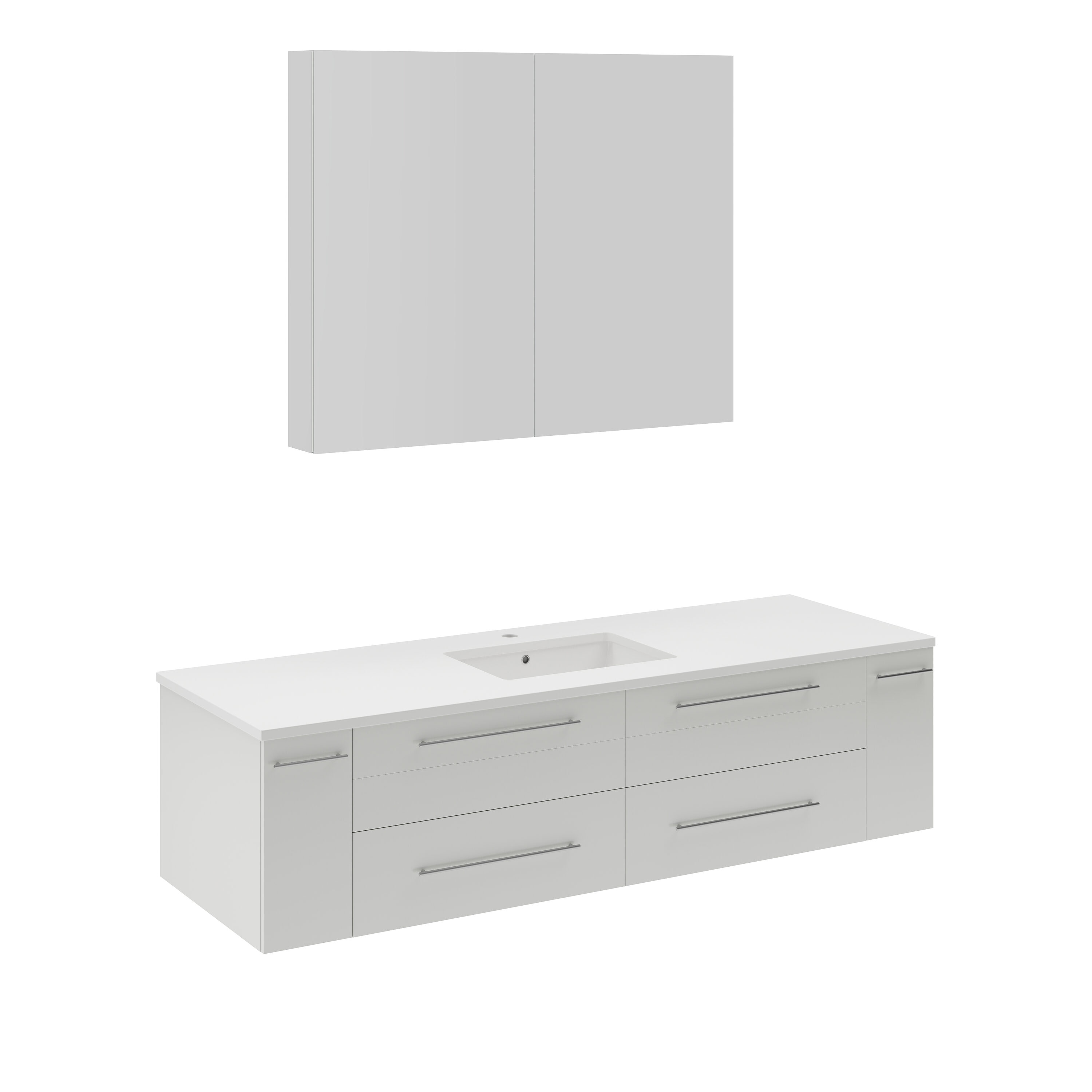 Fresca FVN6160WH-UNS Bath-Vanity-Combo - View #2