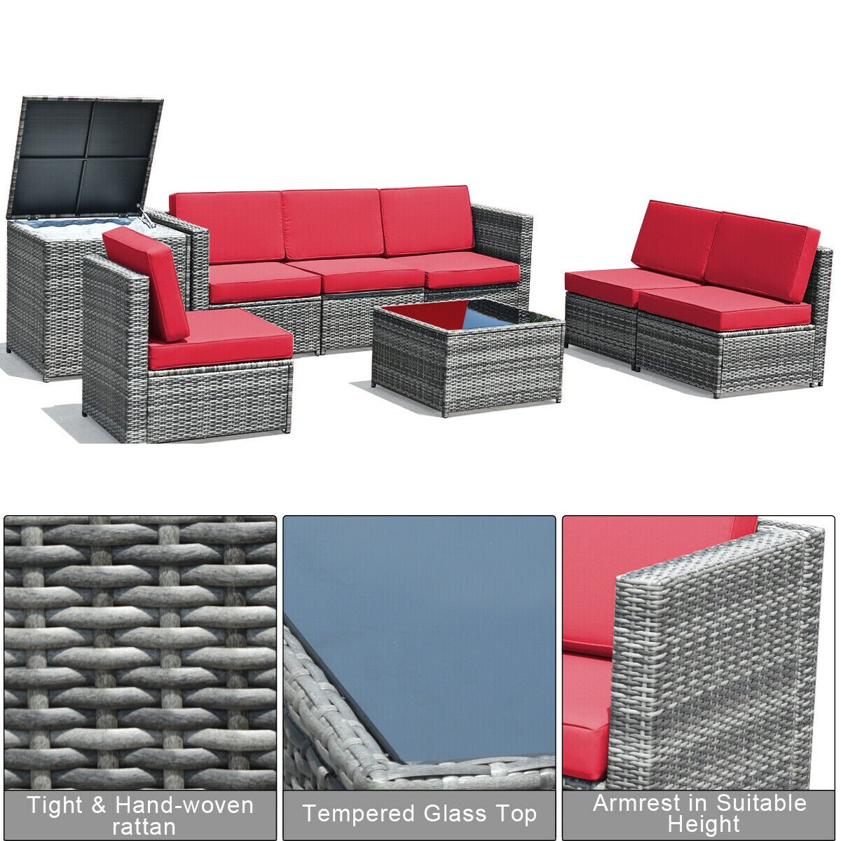 WELLFOR OUJ65782BRE+ Patio-Conversation-Sets - View #7