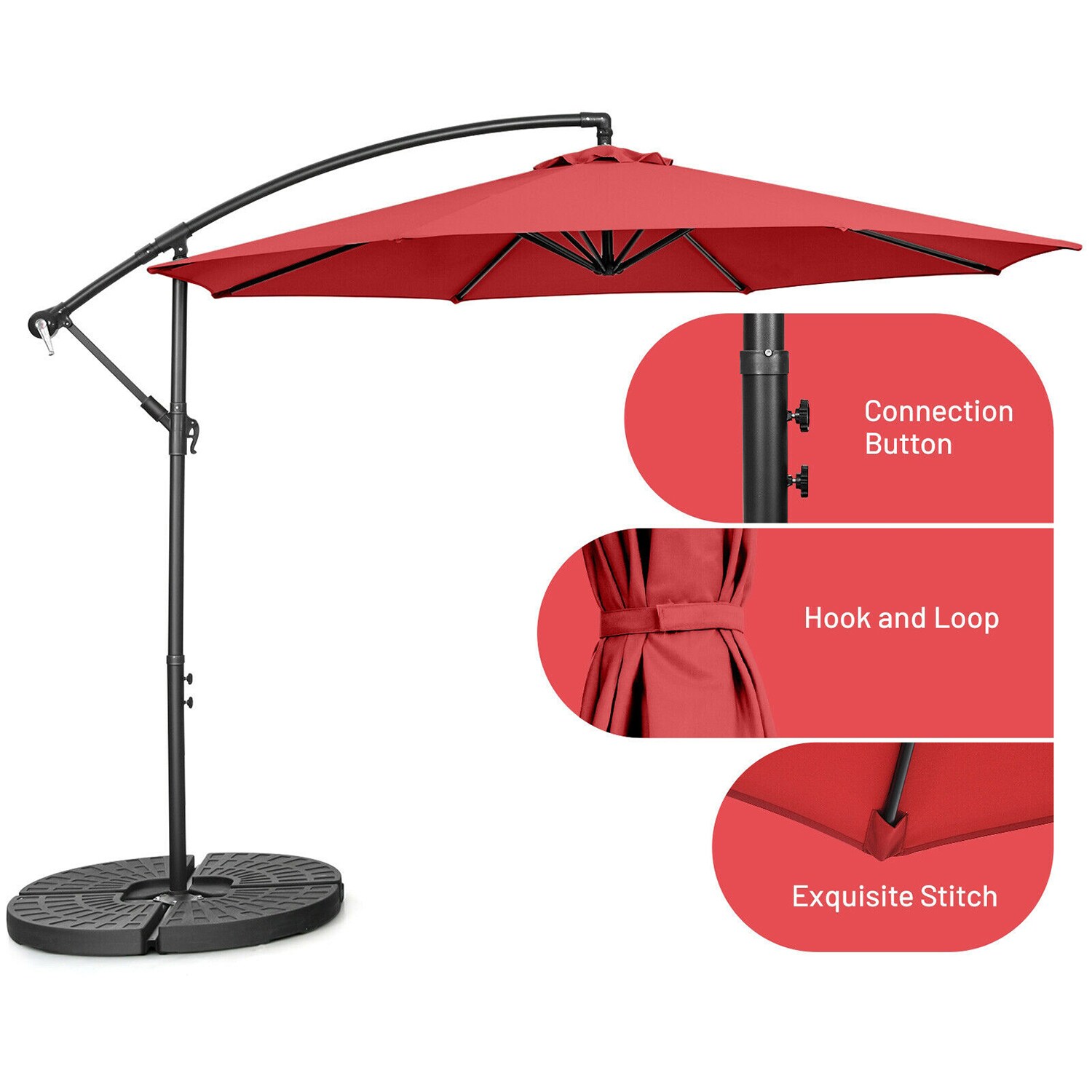 WELLFOR TDG10171RE Umbrellas-2 - View #2
