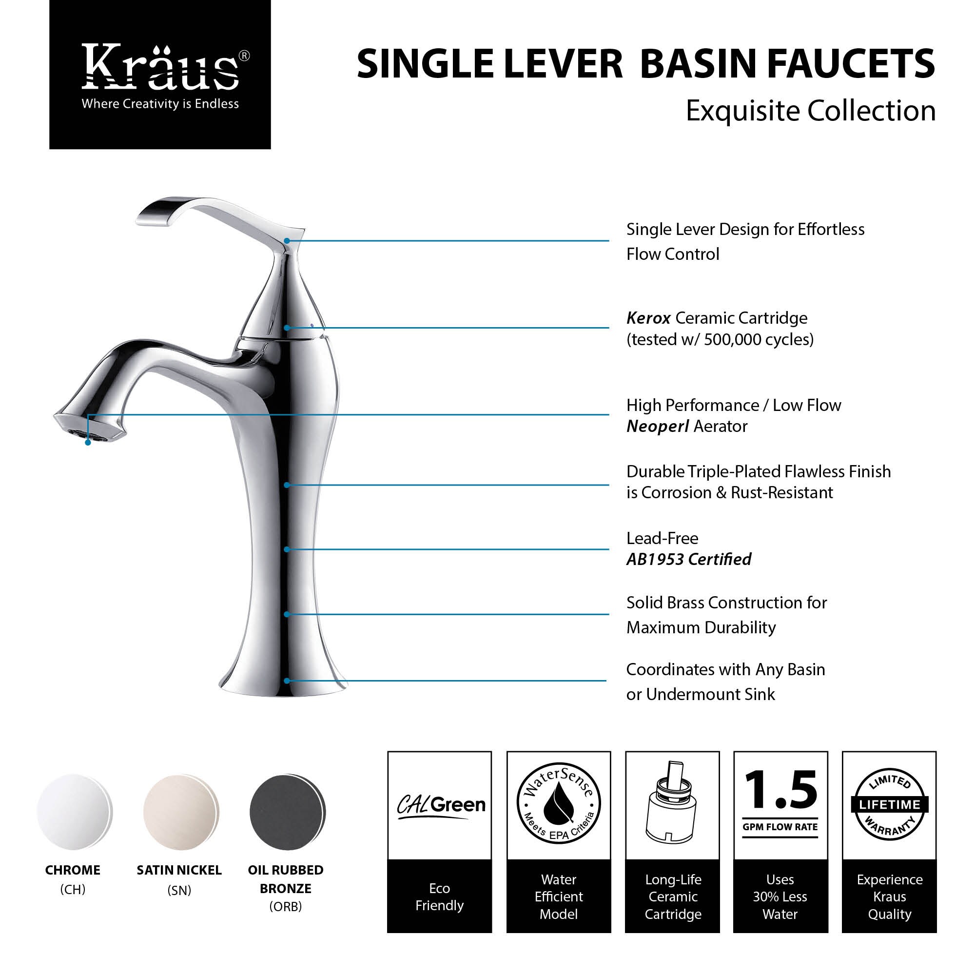 Kraus KEF-15401BN Lavatory-Faucets - View #3