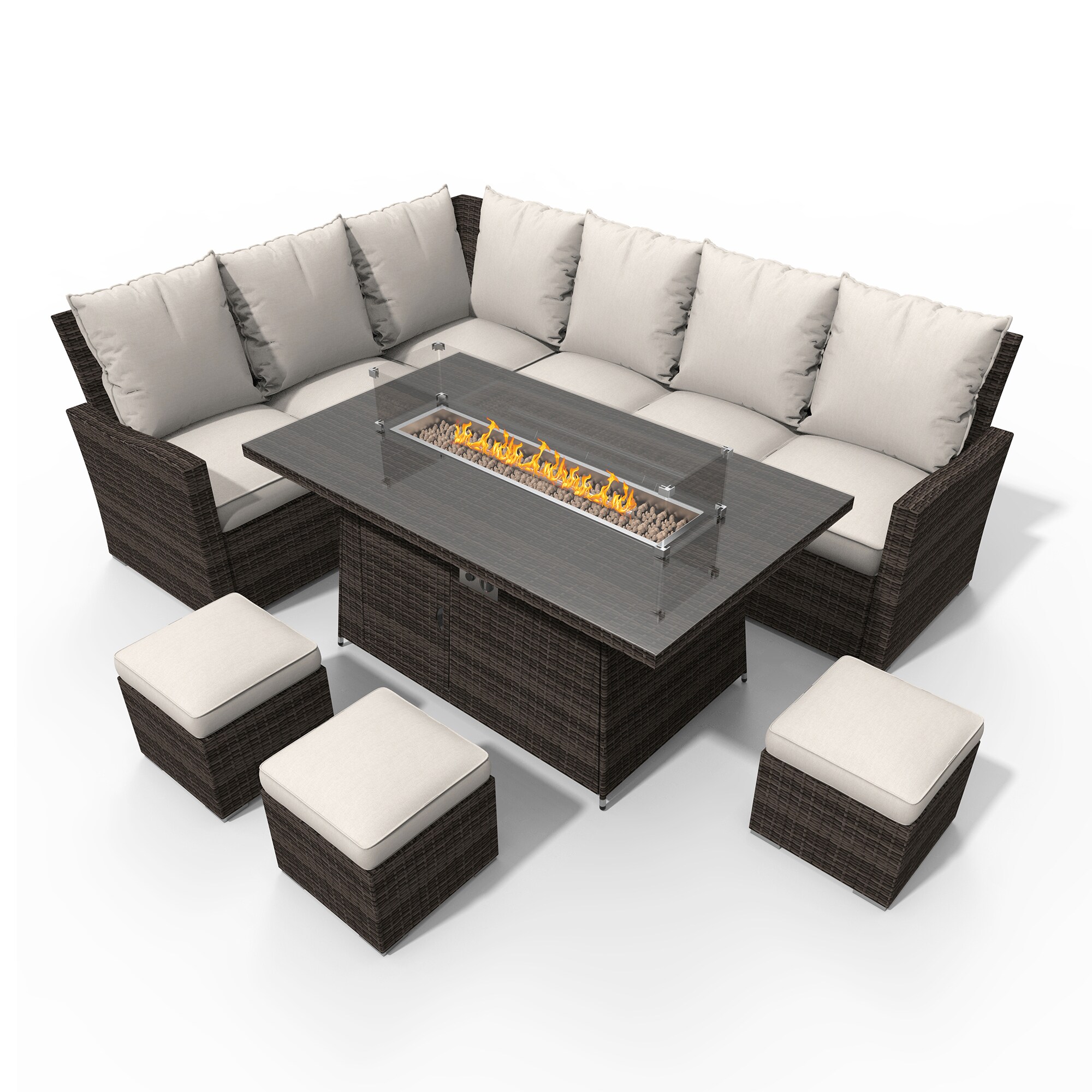 Moda Furnishings MOF-16591-BROWN Patio-Conversation-Sets - View #4