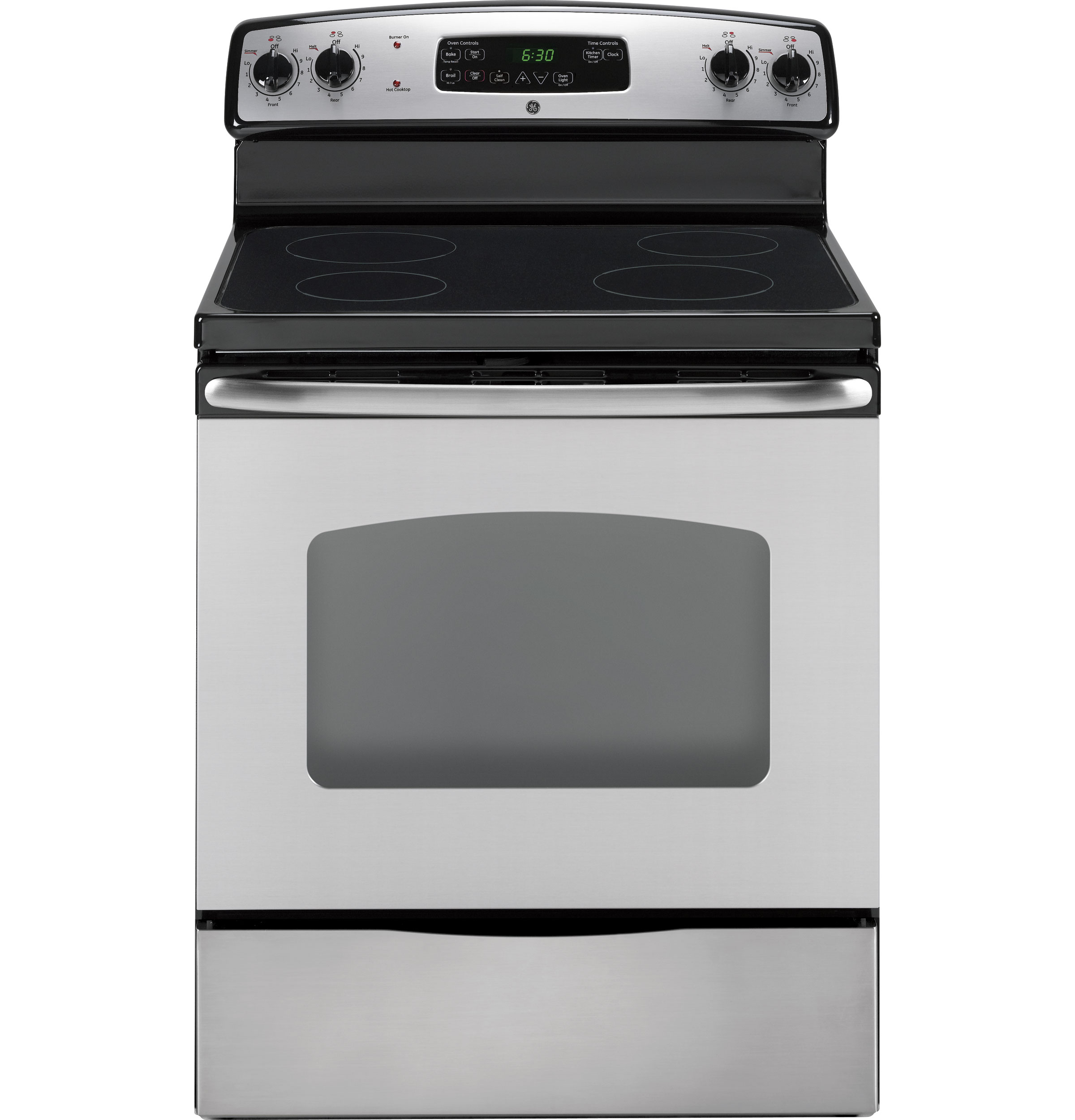 Ge 30-in Smooth Surface 4 Elements 5.3-cu Ft Self-cleaning Freestanding 