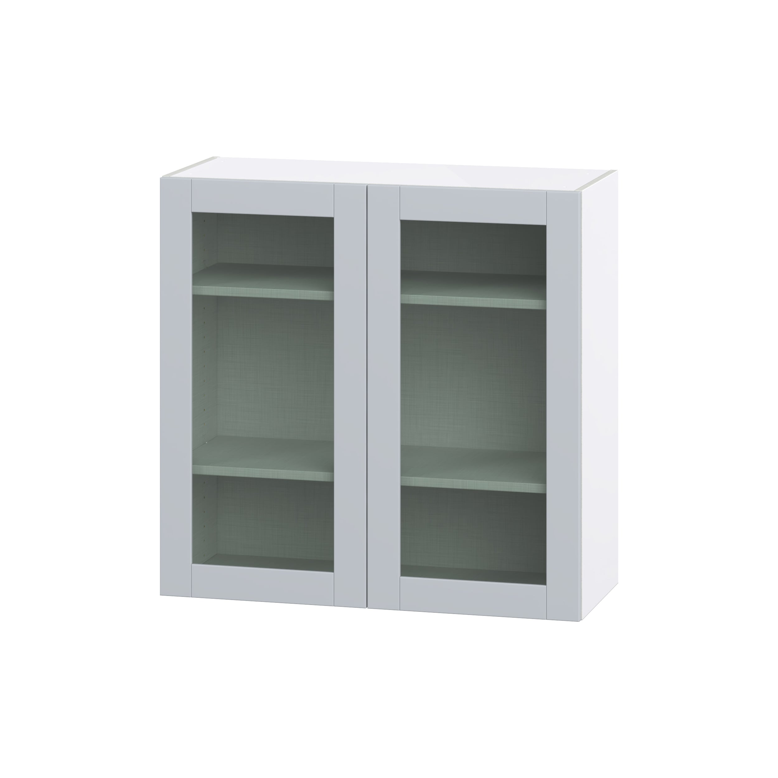 Hugo&Borg DSWG3635-CH Charlesberg 36-in W x 35-in H x 14-in D Light Gray Wall Fully assembled Cabinet (Glass Panel Glass)
