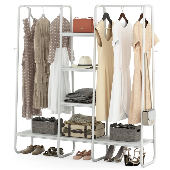 3-Tier Storage Organizer Garment Rack Clothes Hanger Dry Shelf Heavy Duty
