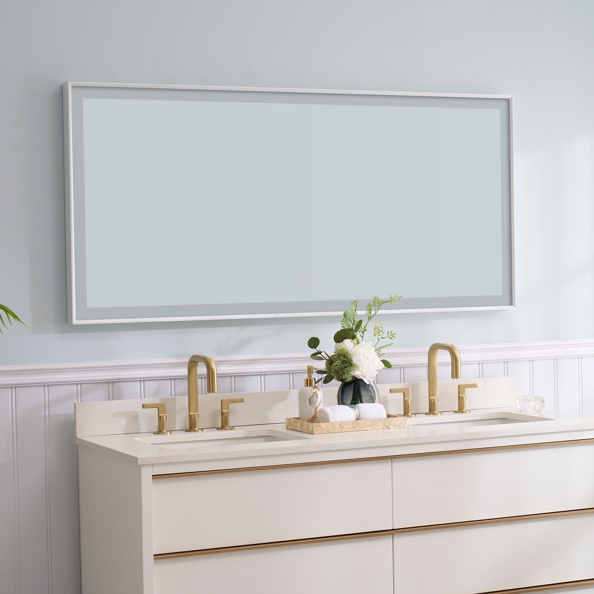 WELLFOR M1FM6028WT Framed-Bath-Mirrors - View #2