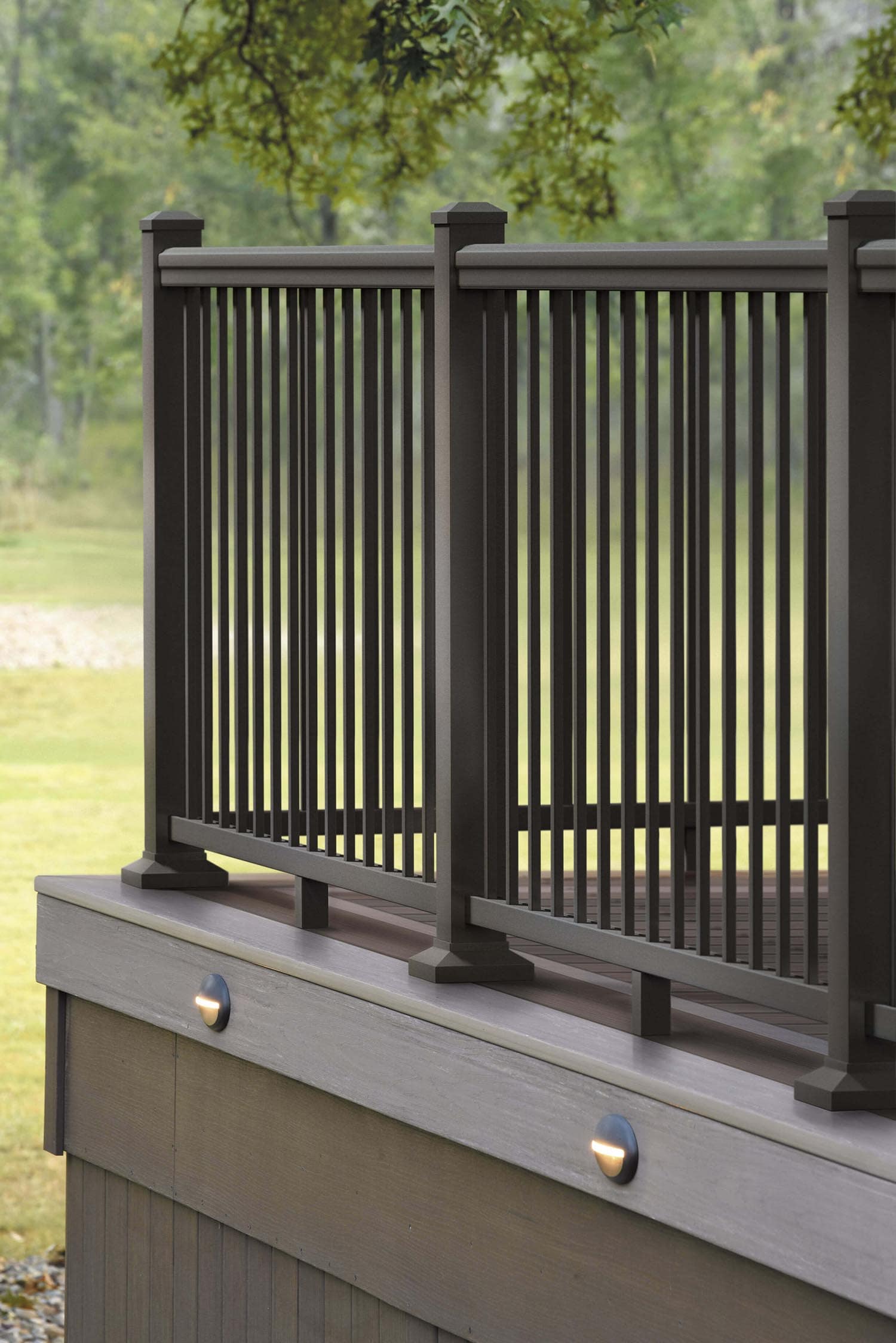 TimberTech Impression Rail Express 3-in x 3-in x 4-ft Dark Bronze ...