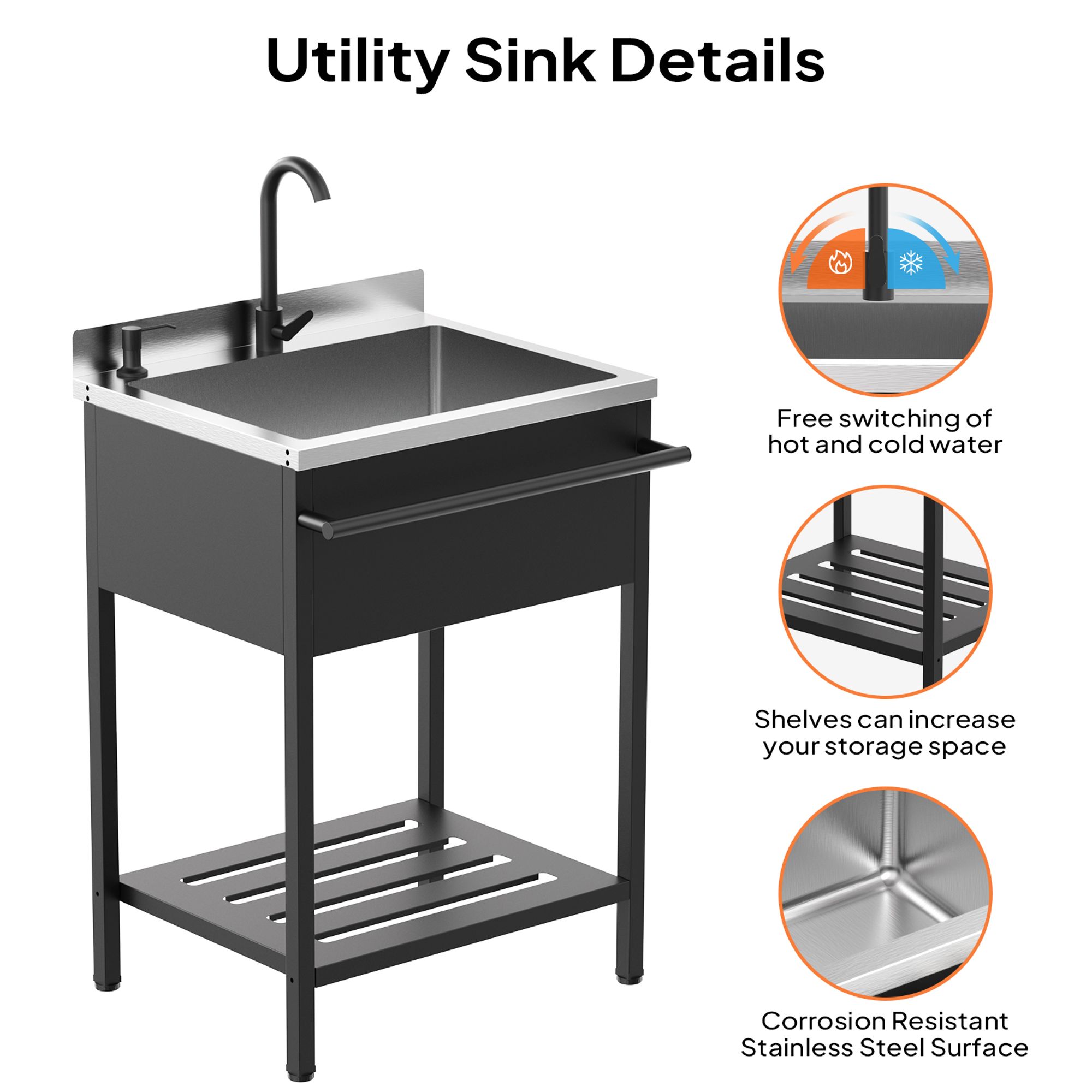 Winado G47001263 Laundry-Tubs-Utility-Sinks - View #4
