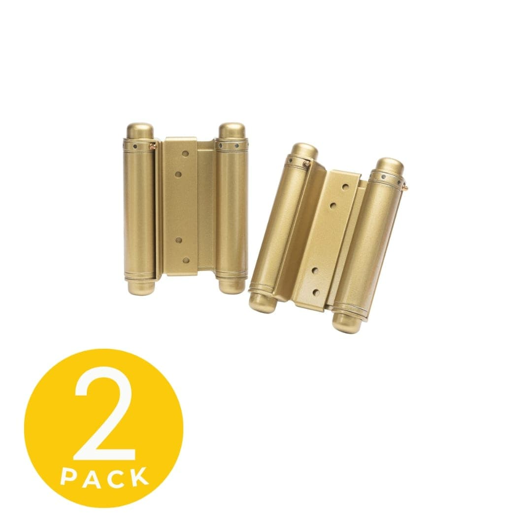 Trans-Atlantic Co DH-TAN5004-US3 5-in H Square Bright Brass Surface mount Interior/Exterior Door Hinge 2 -Pack