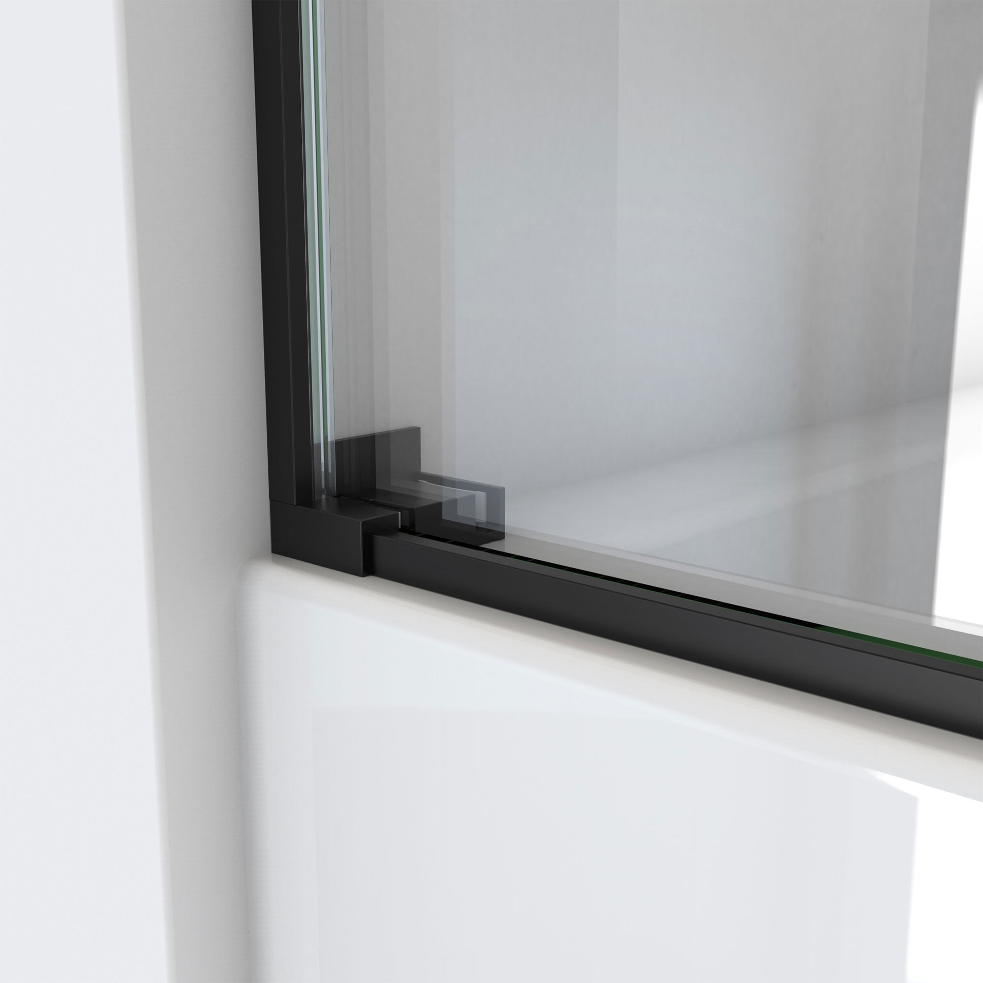 Essence 60" Frameless Black Tub Door with ClearMax Technology