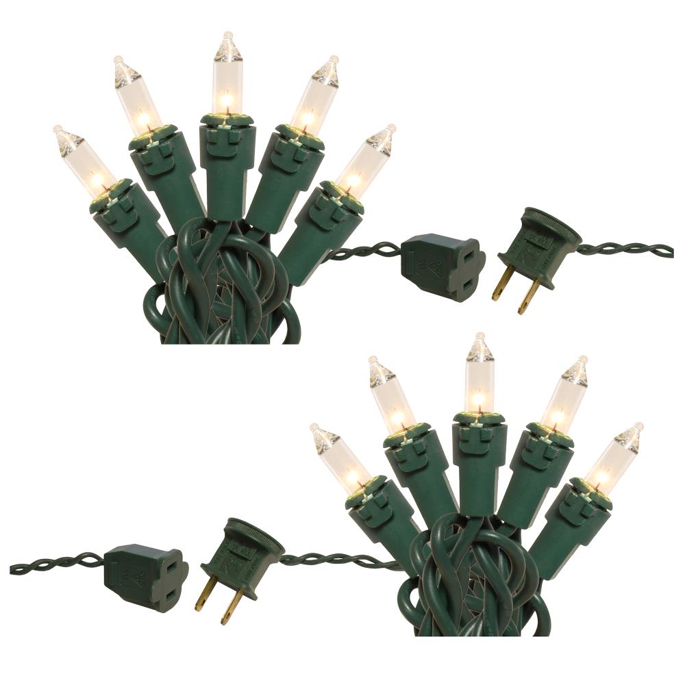 LumaBase 38302 21.8-ft Plug-in Clear Indoor/Outdoor String Light with 200 White -Light Incandescent