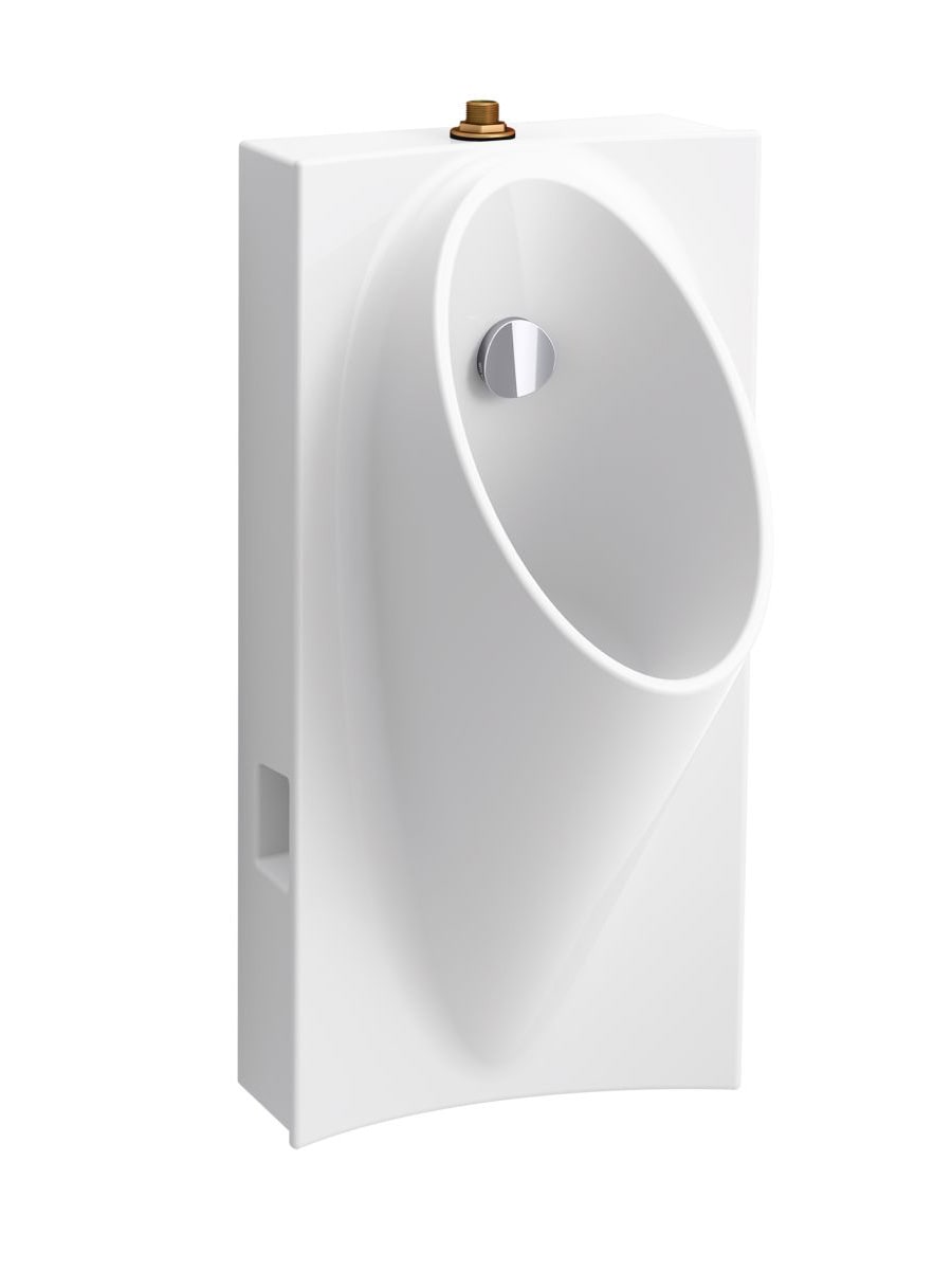 KOHLER 5244-ET-0 1.0 GPF (3.79 LPF) White WaterSense Wall-mounted Urinal ( 15.0-in x 29.625-in )