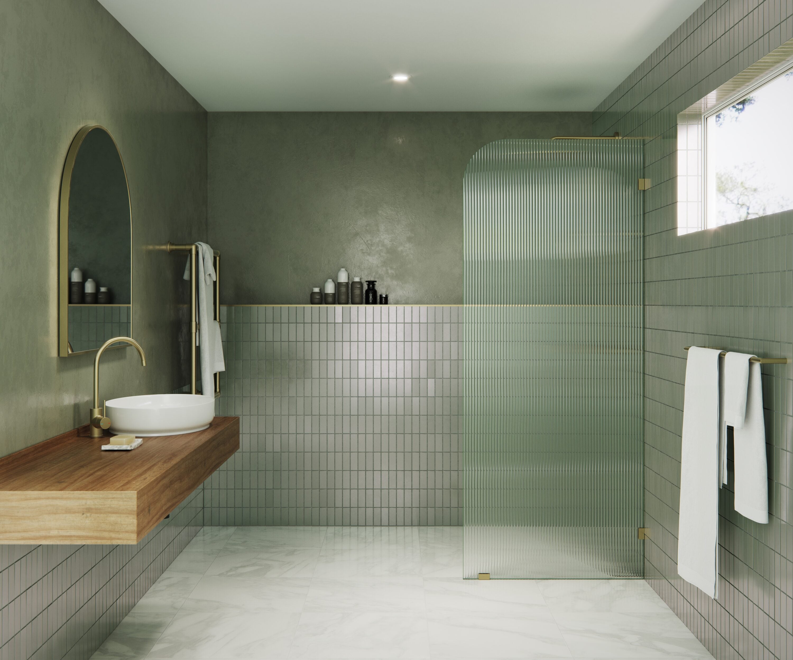 Glass Warehouse FL-RAD-32-R-SB Shower-Doors - View #2