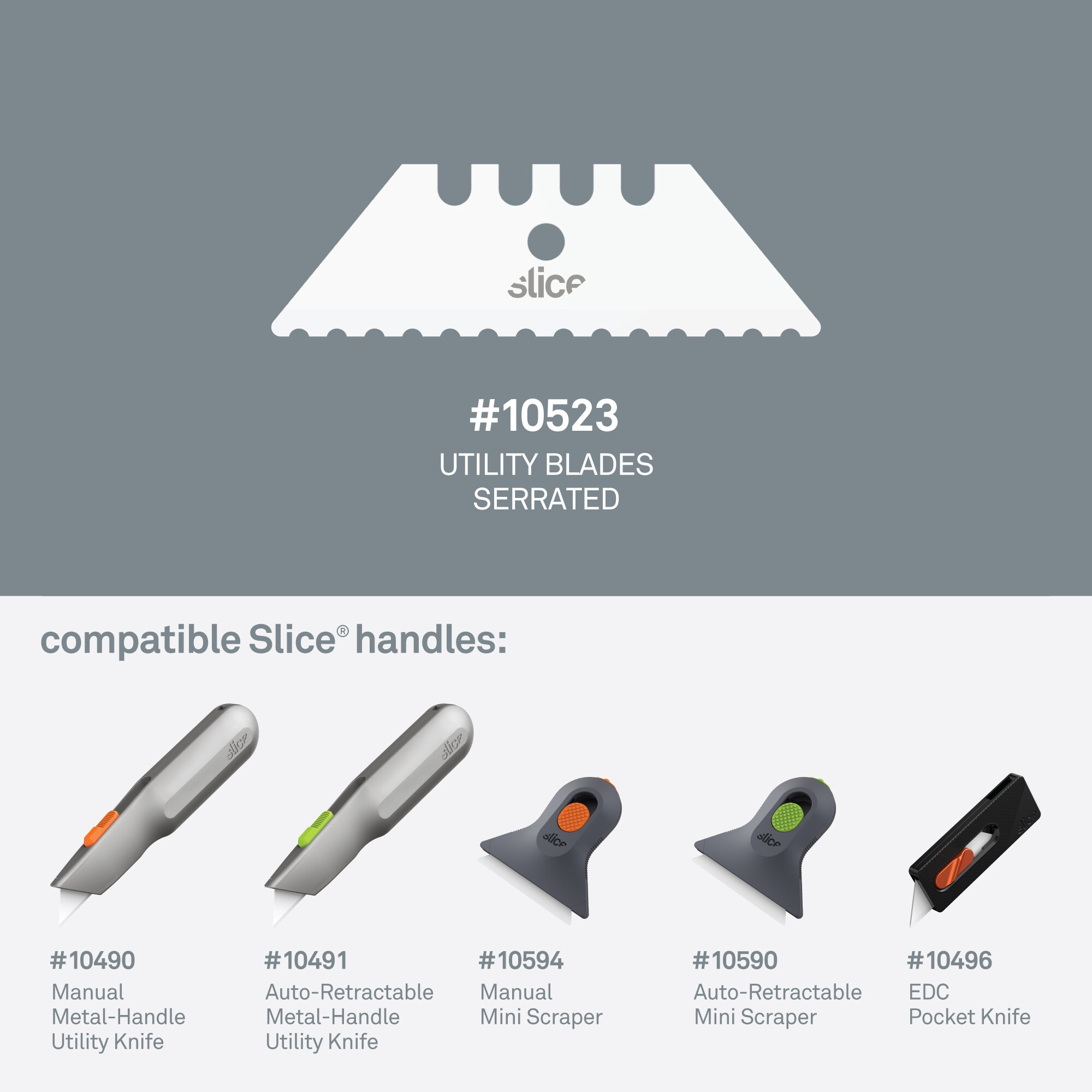 Ceramic Utility Blades for Slice Metal-Handle Utility Knives