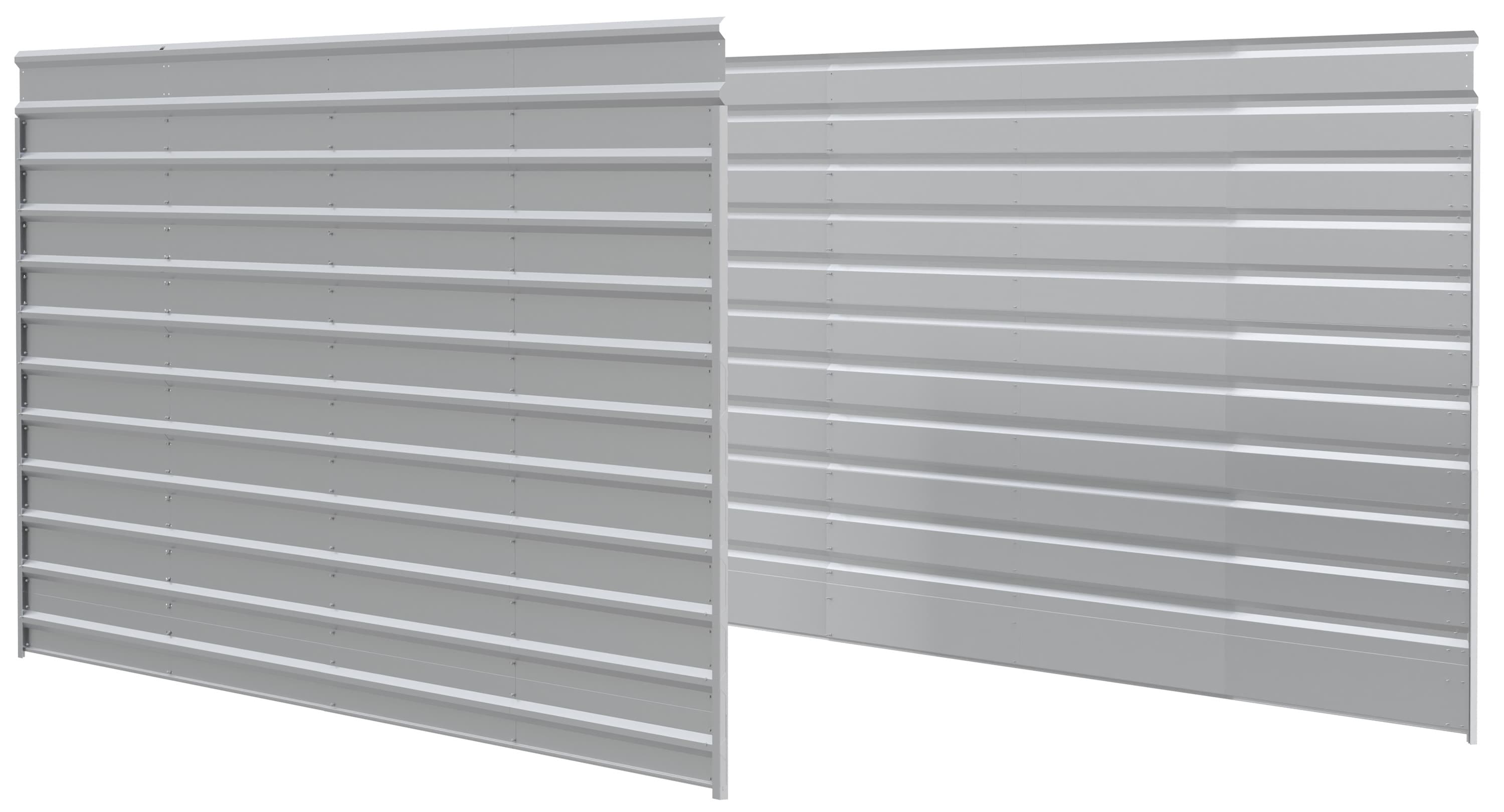 Arrow ECL2009EGX2 0.1-ft W x 20-ft L x 9-ft H Eggshell 2 Side Wall Kit Enclosure for Metal Carport with Metal Roof