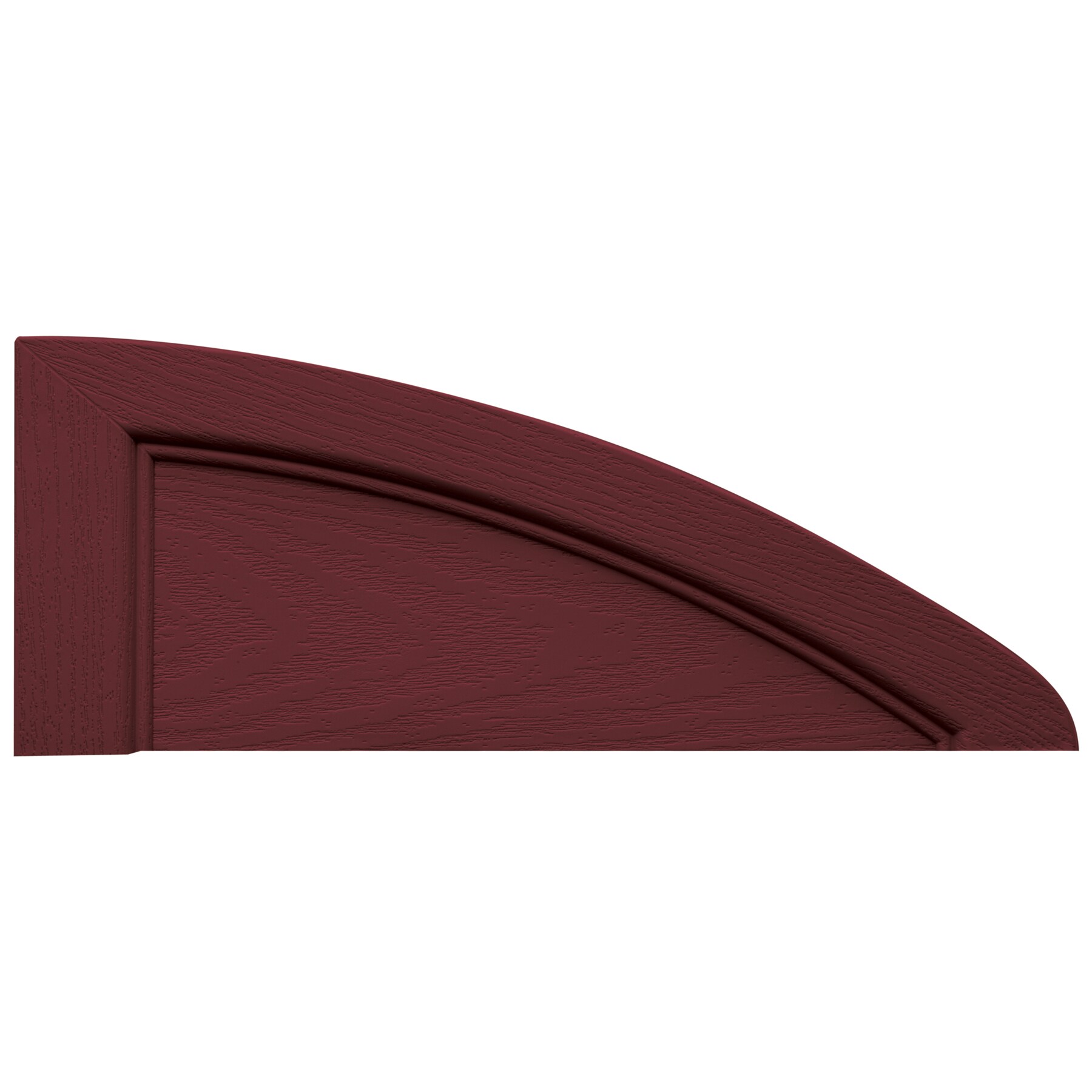Vantage V0970601078 14.75-Inches x 6-Inches Wineberry Vinyl Elliptical arch Shutter Top Set