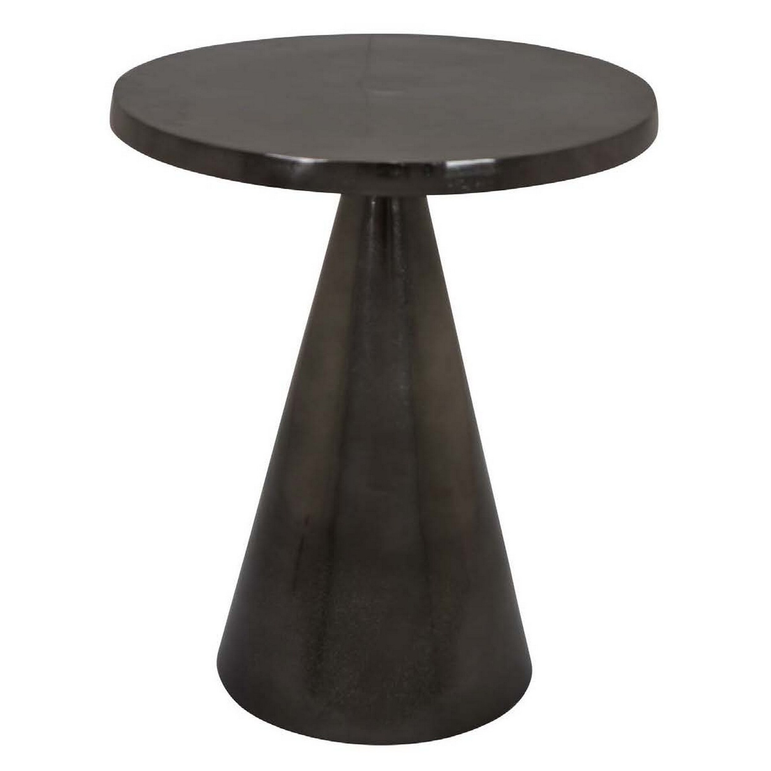 Benzara BM310106 19-Inches H x 16-Inches W Black, Gray Indoor/Outdoor Round Cast iron Plant Stand