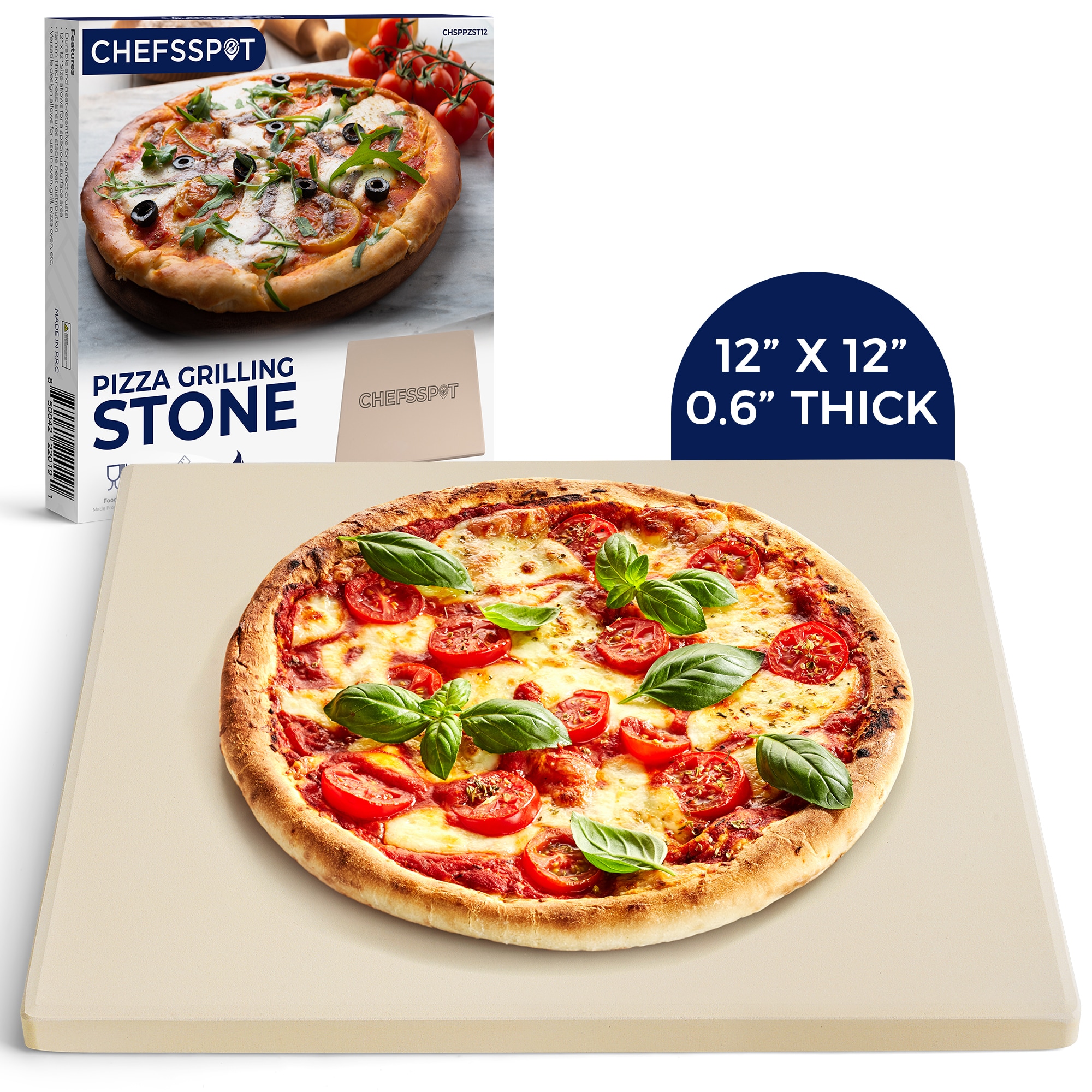 CHEFSSPOT Cordierite Non stick Pizza Stone in the Grill Cookware department at Lowes