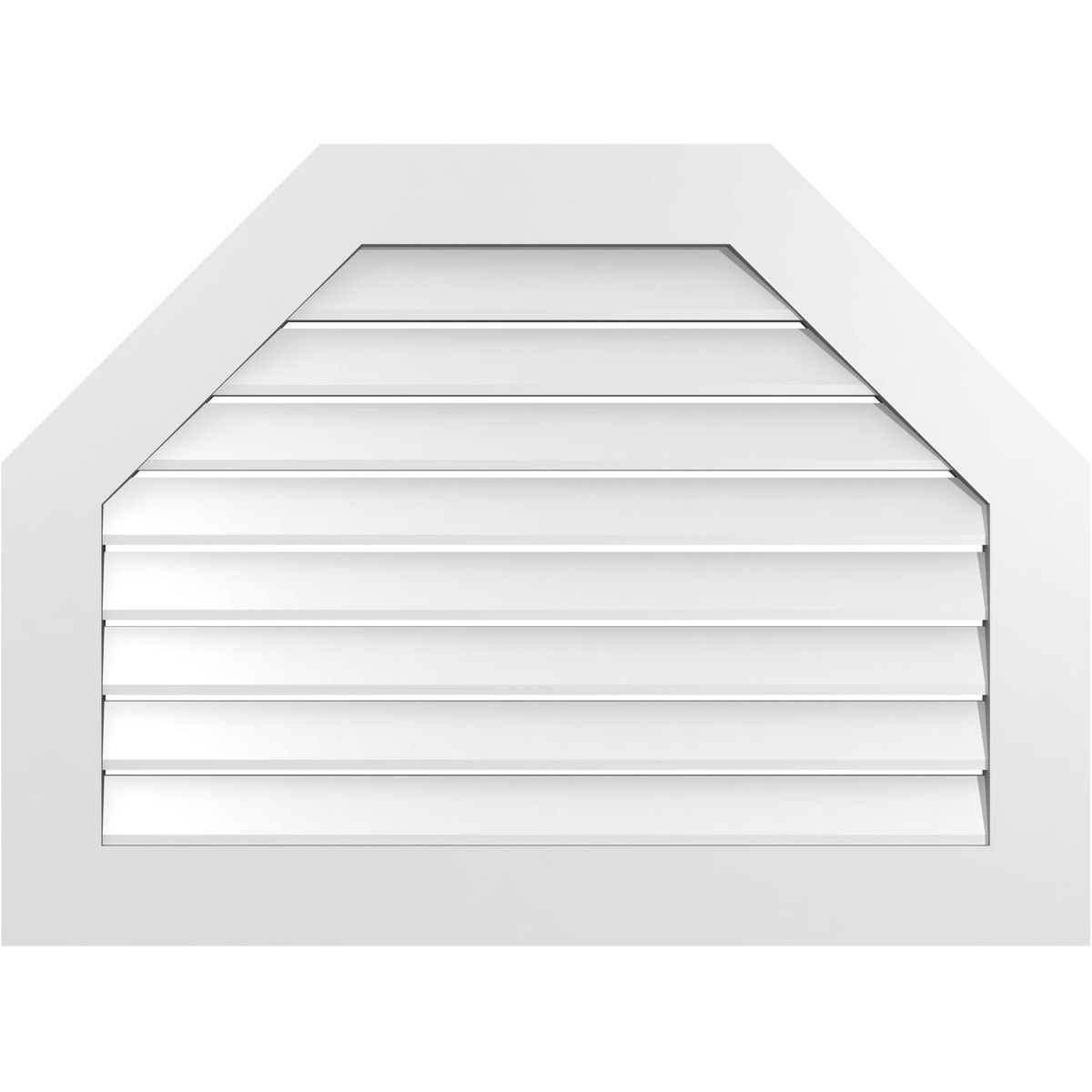 Ekena Millwork GVPOT38X2801SF 38-Inches x 28-Inches Off-white Octagon PVC Gable Louver Vent